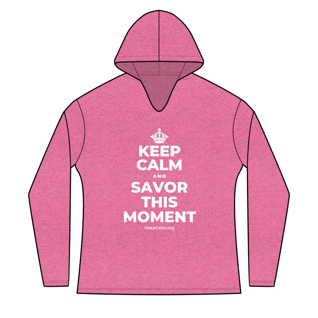 KEEP CALM AND SAVOR THIS MOMENT Women's Long Sleeve Hoodie