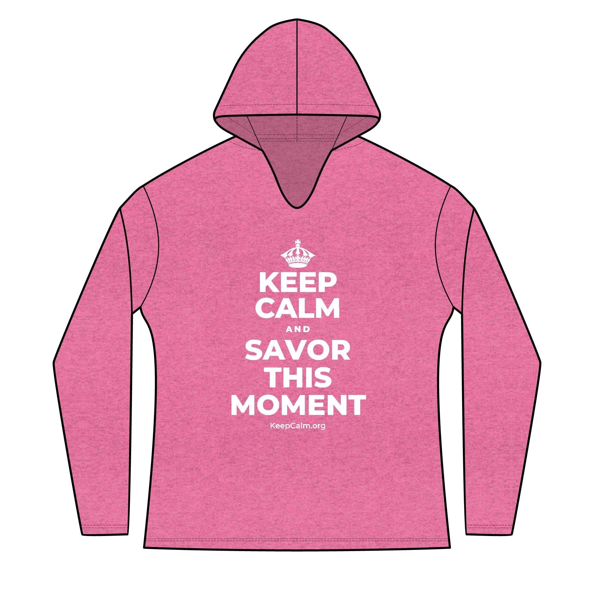 KEEP CALM AND SAVOR THIS MOMENT Women's Long Sleeve Hoodie