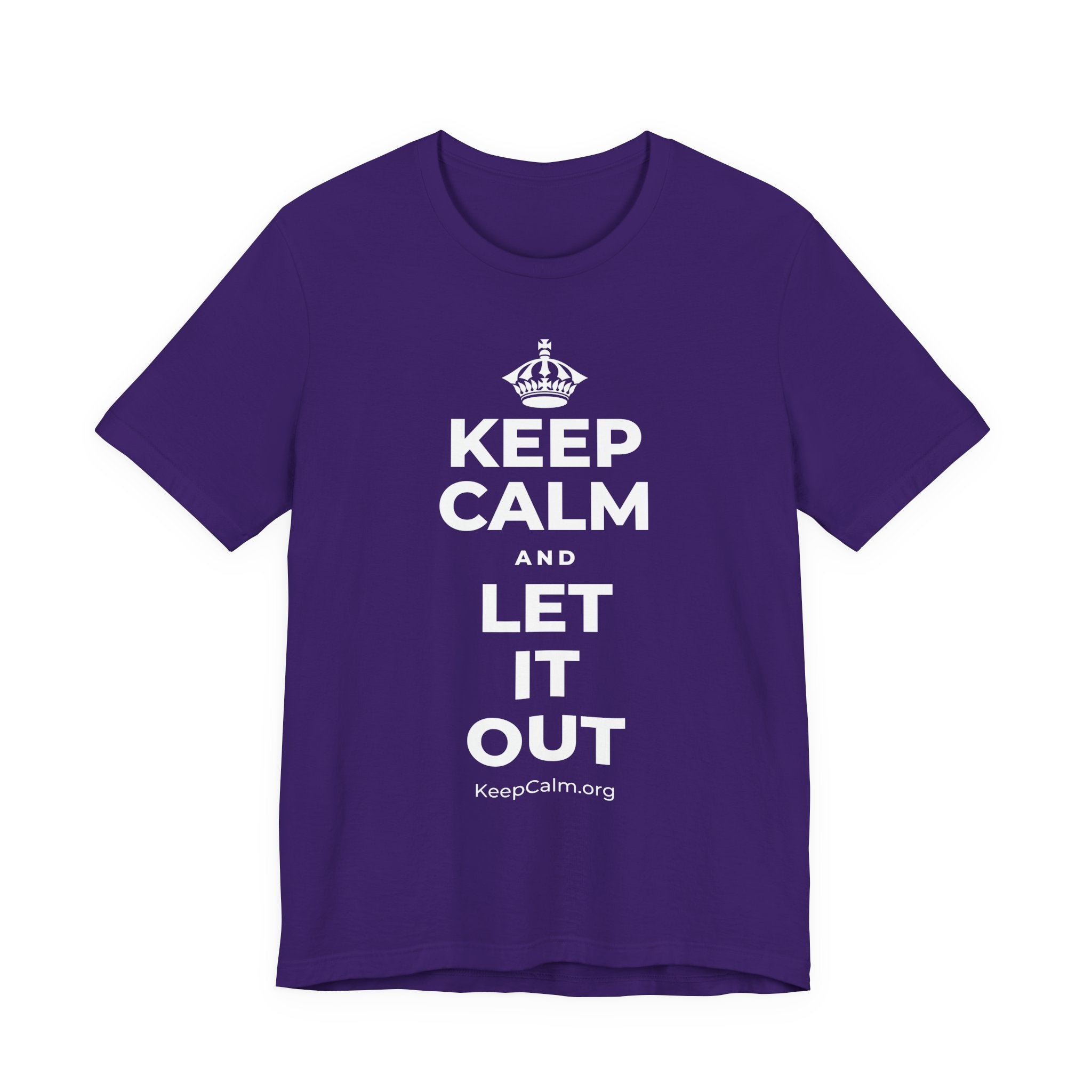 KEEP CALM AND LET IT OUT T-Shirt (Soft Cream–Heather Mauve)