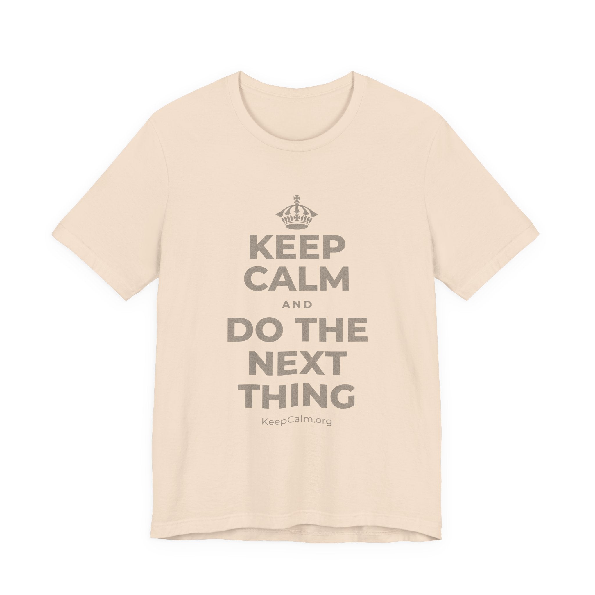 KEEP CALM AND DO THE NEXT THING T-Shirt (Soft Cream–Heather Mauve)
