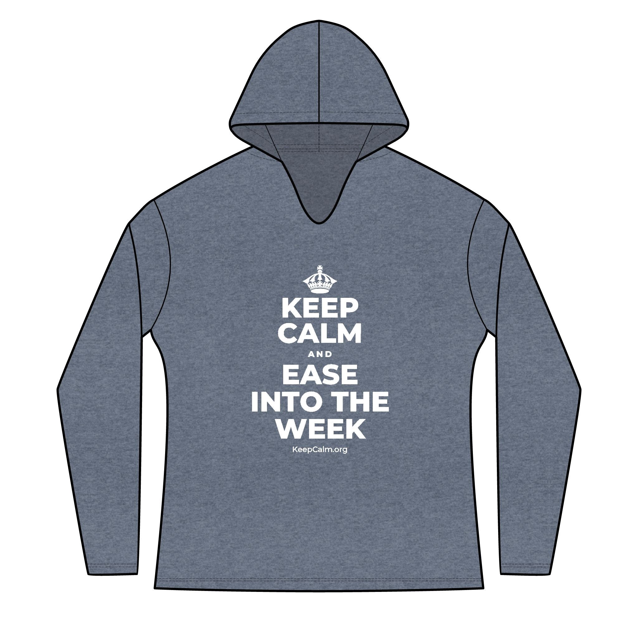 KEEP CALM AND EASE INTO THE WEEK Women's Long Sleeve Hoodie
