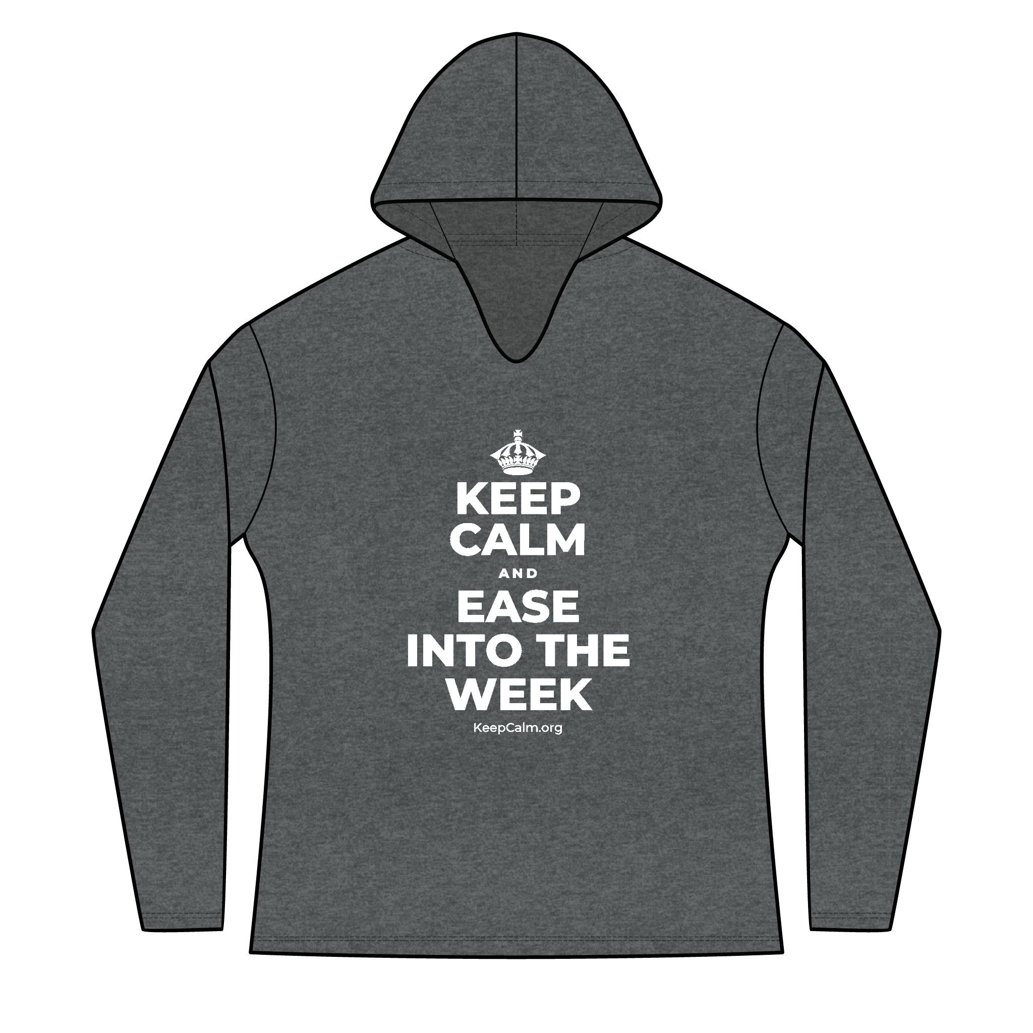 KEEP CALM AND EASE INTO THE WEEK Women's Long Sleeve Hoodie