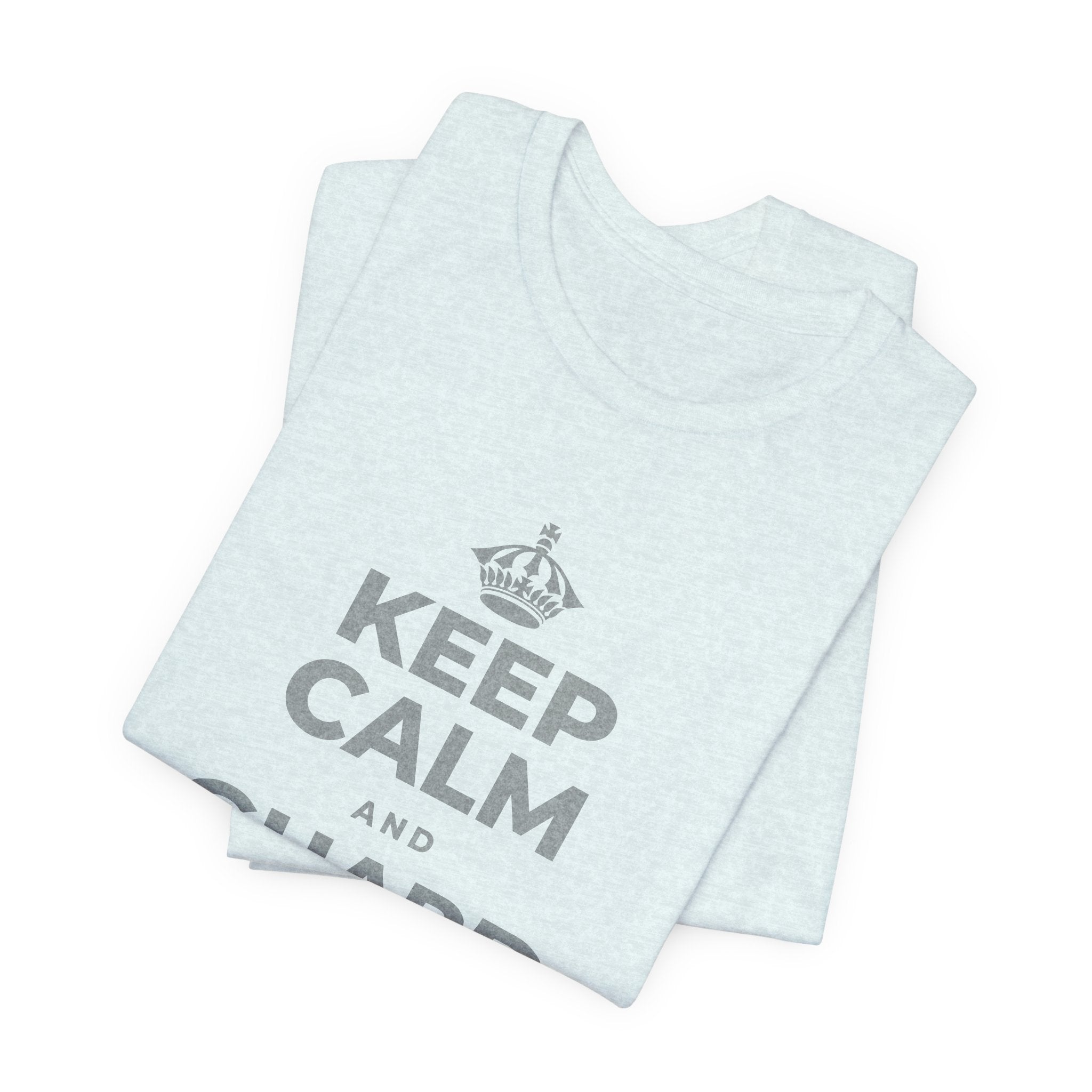 KEEP CALM AND GUARD YOUR MORNING T-Shirt (Soft Cream–Heather Mauve)