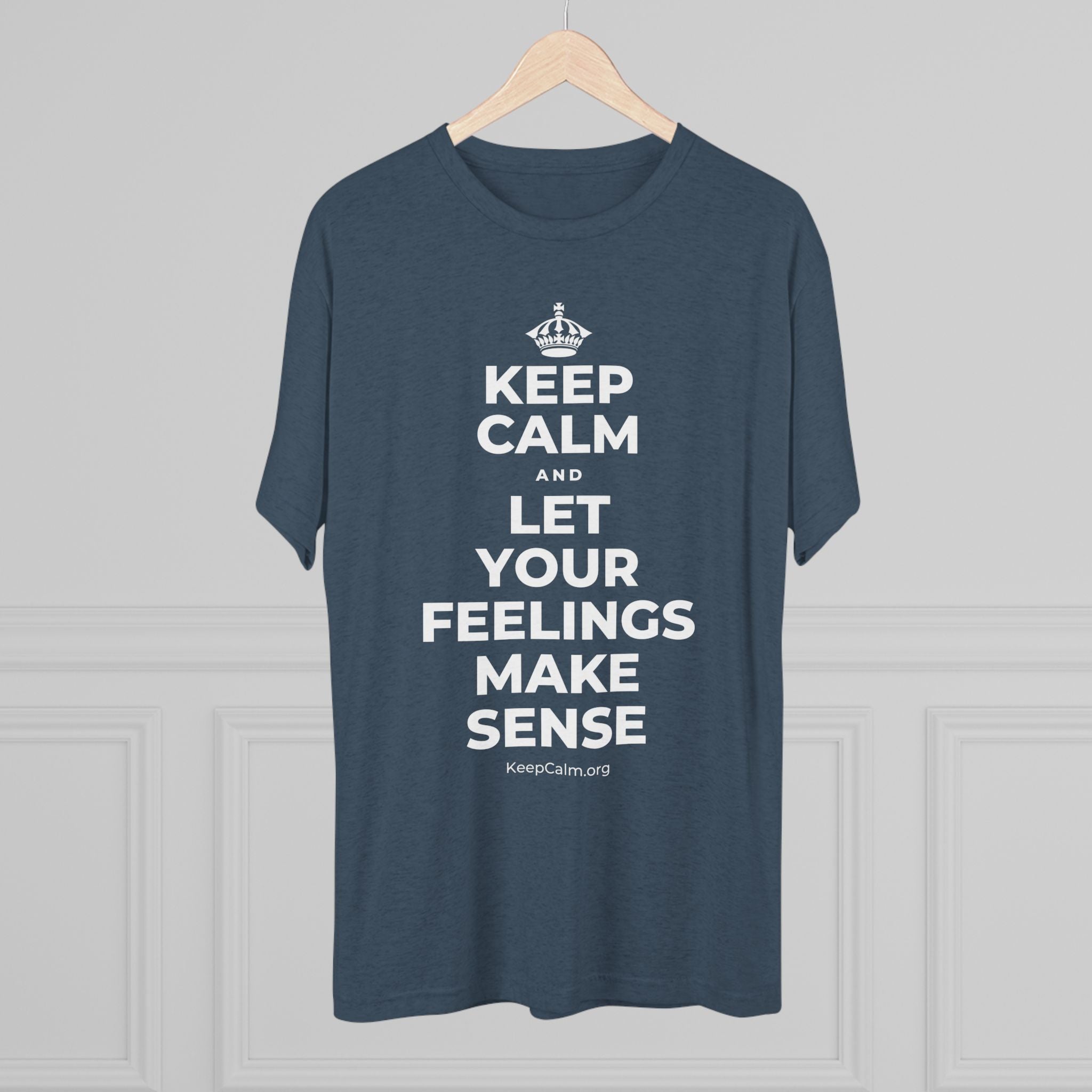 KEEP CALM AND LET YOUR FEELINGS MAKE SENSE Tri-Blend Tee
