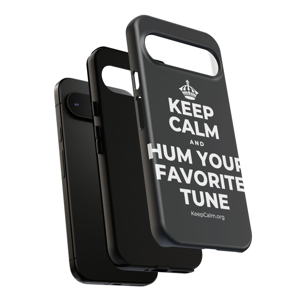 KEEP CALM AND HUM YOUR FAVORITE TUNE Phone Case (Dark)