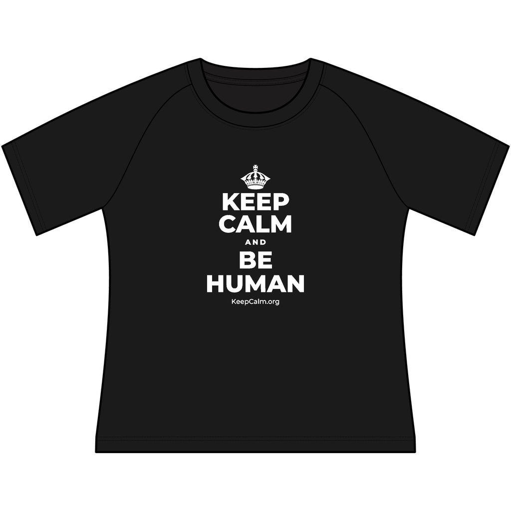 KEEP CALM AND BE HUMAN Women's Raglan Tee