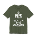 KEEP CALM AND WATCH THE CLOUDS T-Shirt (Military Green–Autumn)