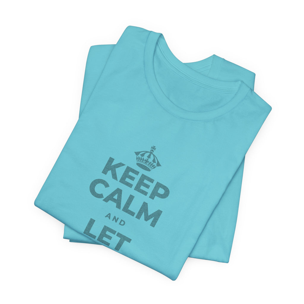 KEEP CALM AND LET YOURSELF SLOW DOWN T-Shirt (Soft Cream–Heather Mauve)