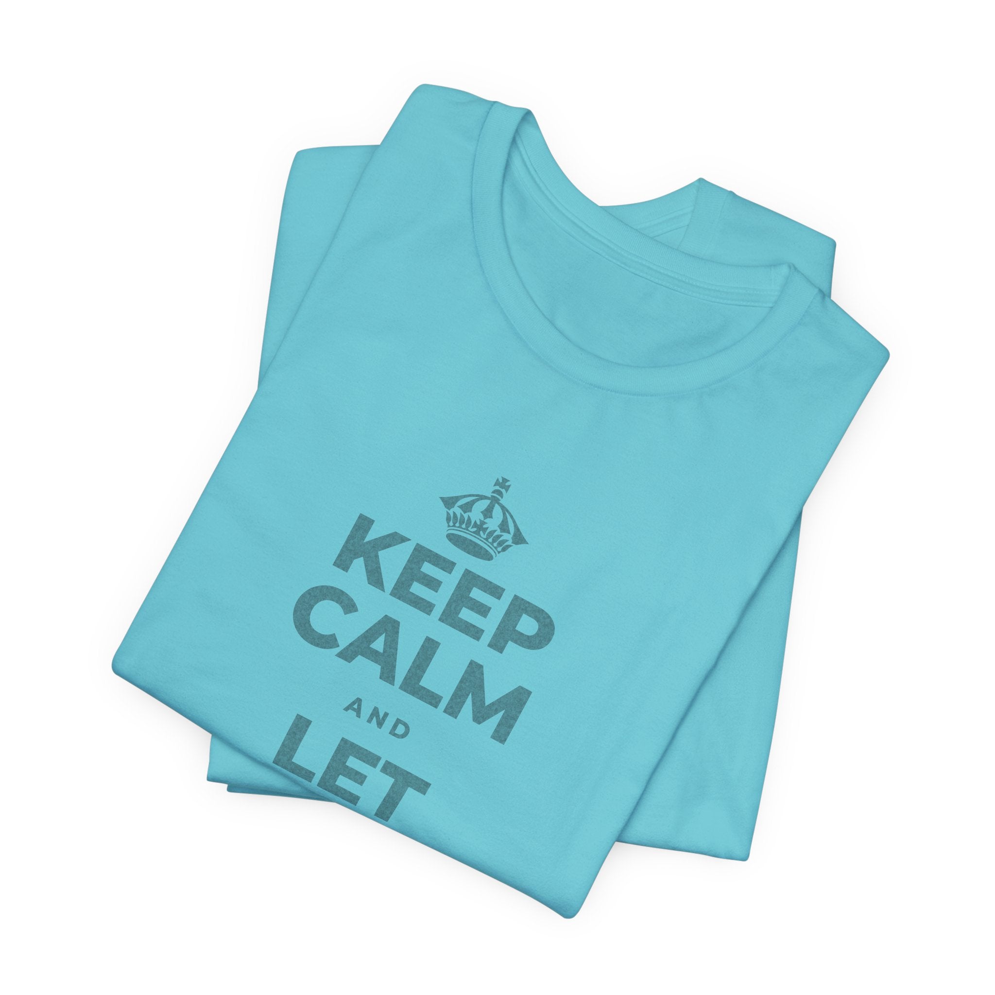 KEEP CALM AND LET YOURSELF SLOW DOWN T-Shirt (Soft Cream–Heather Mauve)