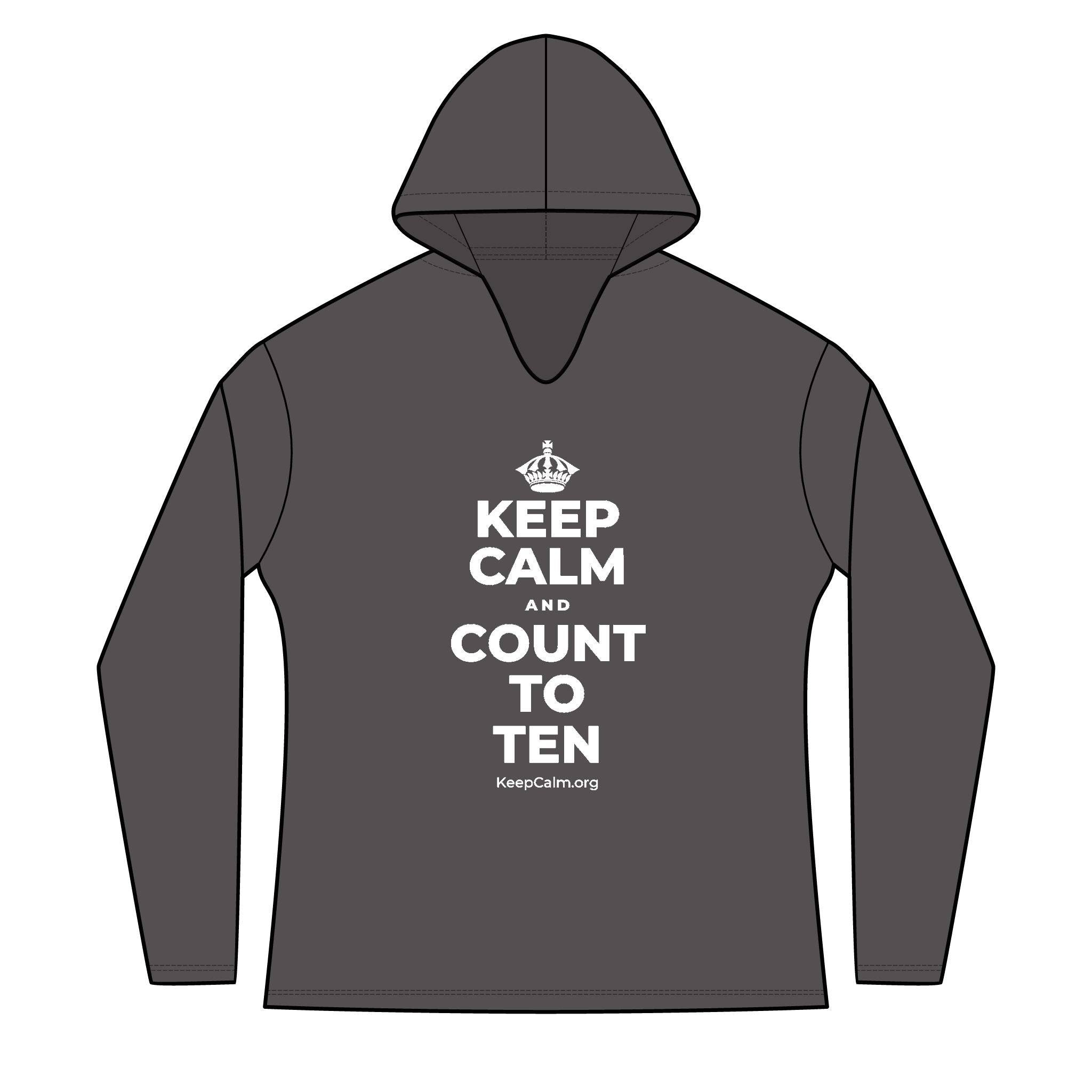 KEEP CALM AND COUNT TO TEN Women's Long Sleeve Hoodie