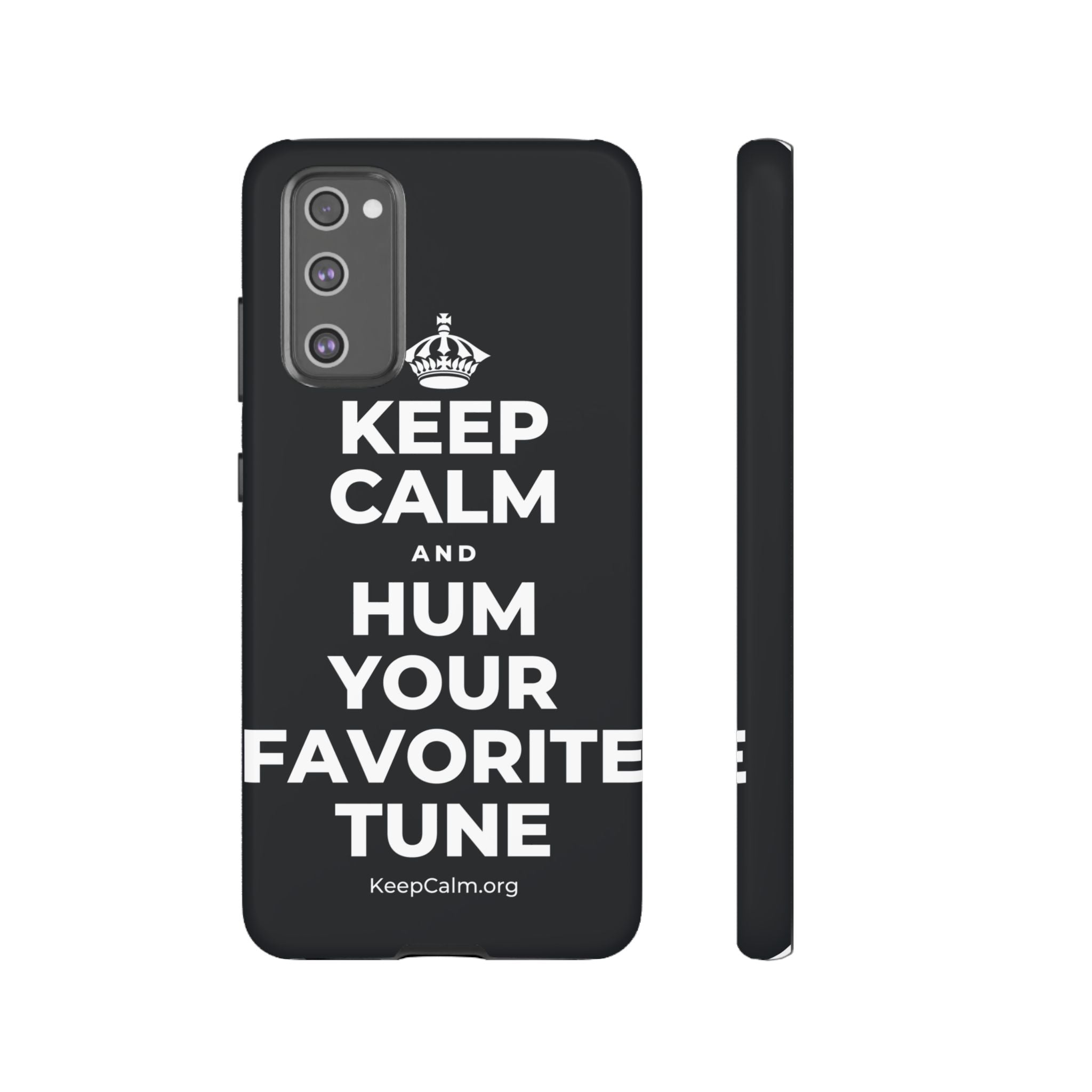 KEEP CALM AND HUM YOUR FAVORITE TUNE Phone Case (Dark)