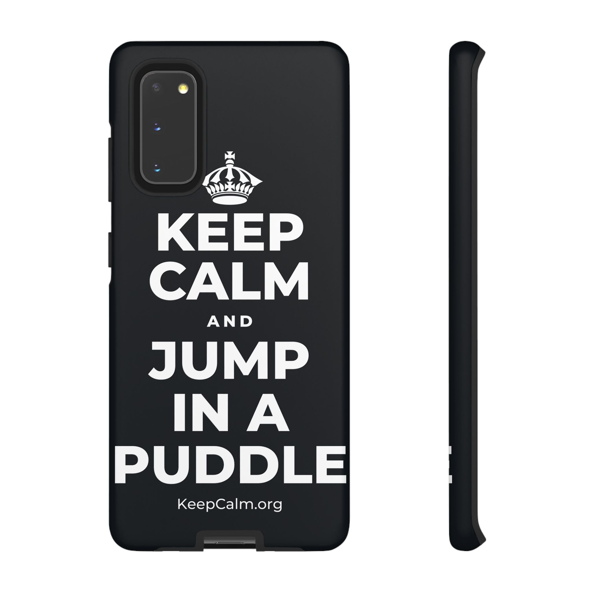KEEP CALM AND JUMP IN A PUDDLE Phone Case (Dark)