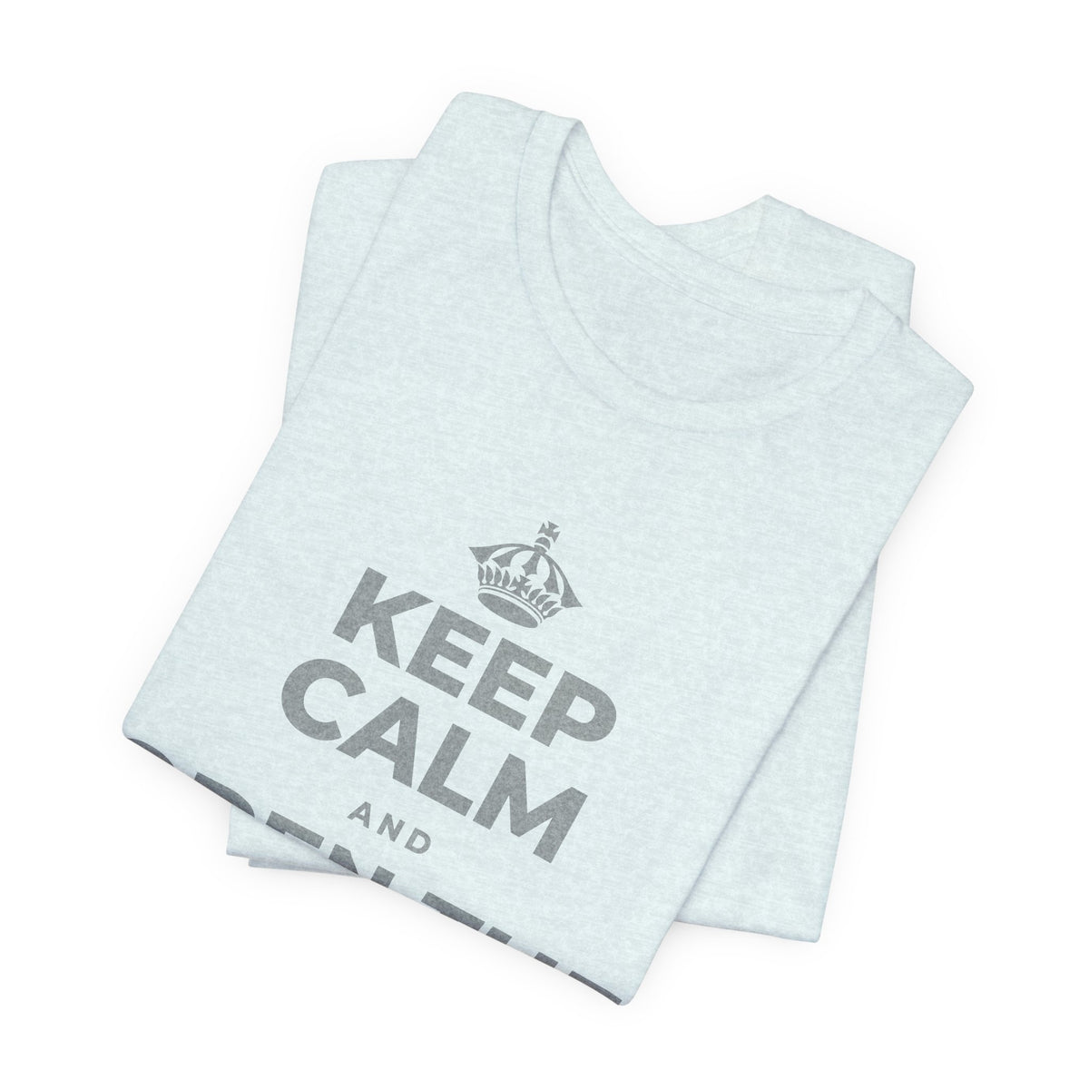 KEEP CALM AND OPEN THE DOOR T-Shirt (Soft Cream–Heather Mauve)