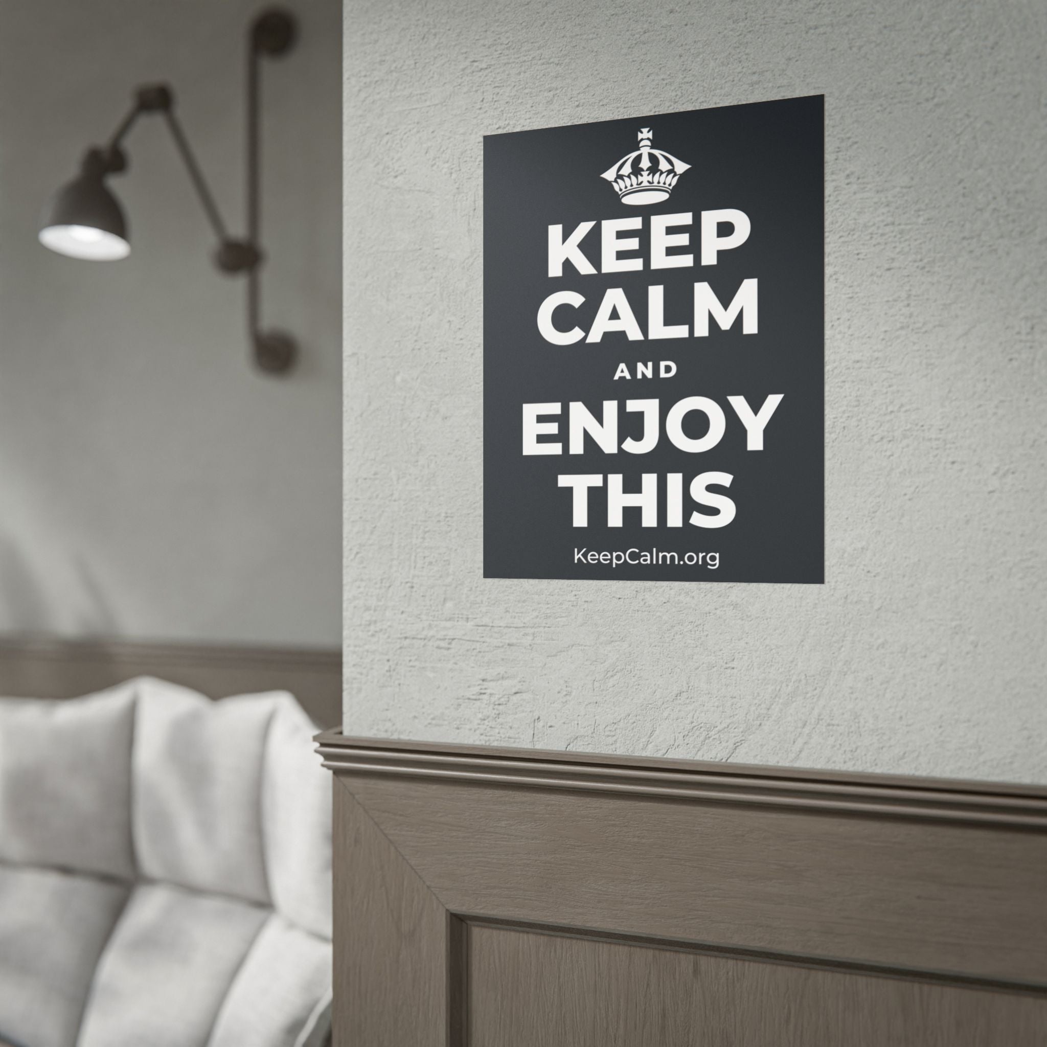 KEEP CALM AND ENJOY THIS Poster (Dark)