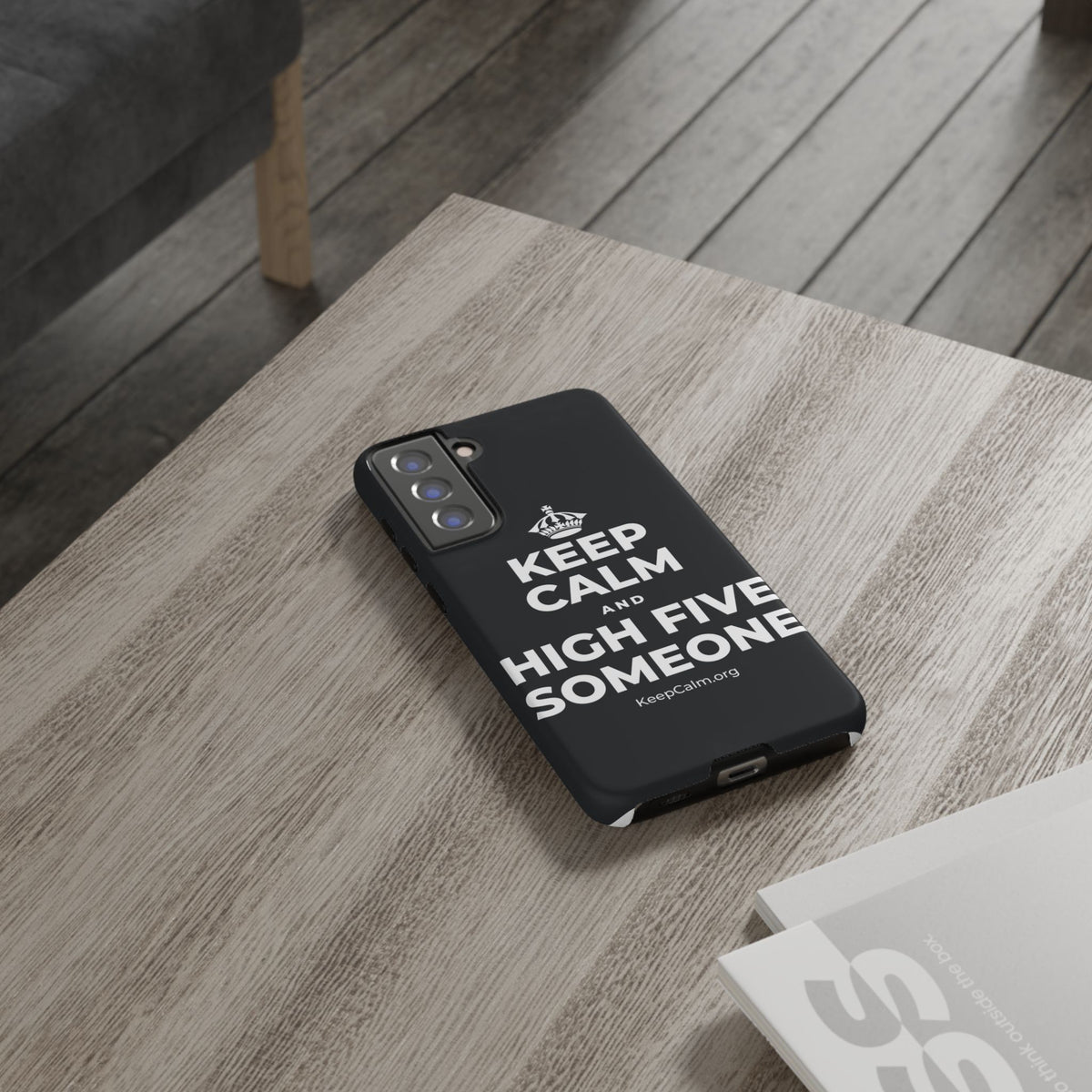 KEEP CALM AND HIGH FIVE SOMEONE Phone Case (Dark)