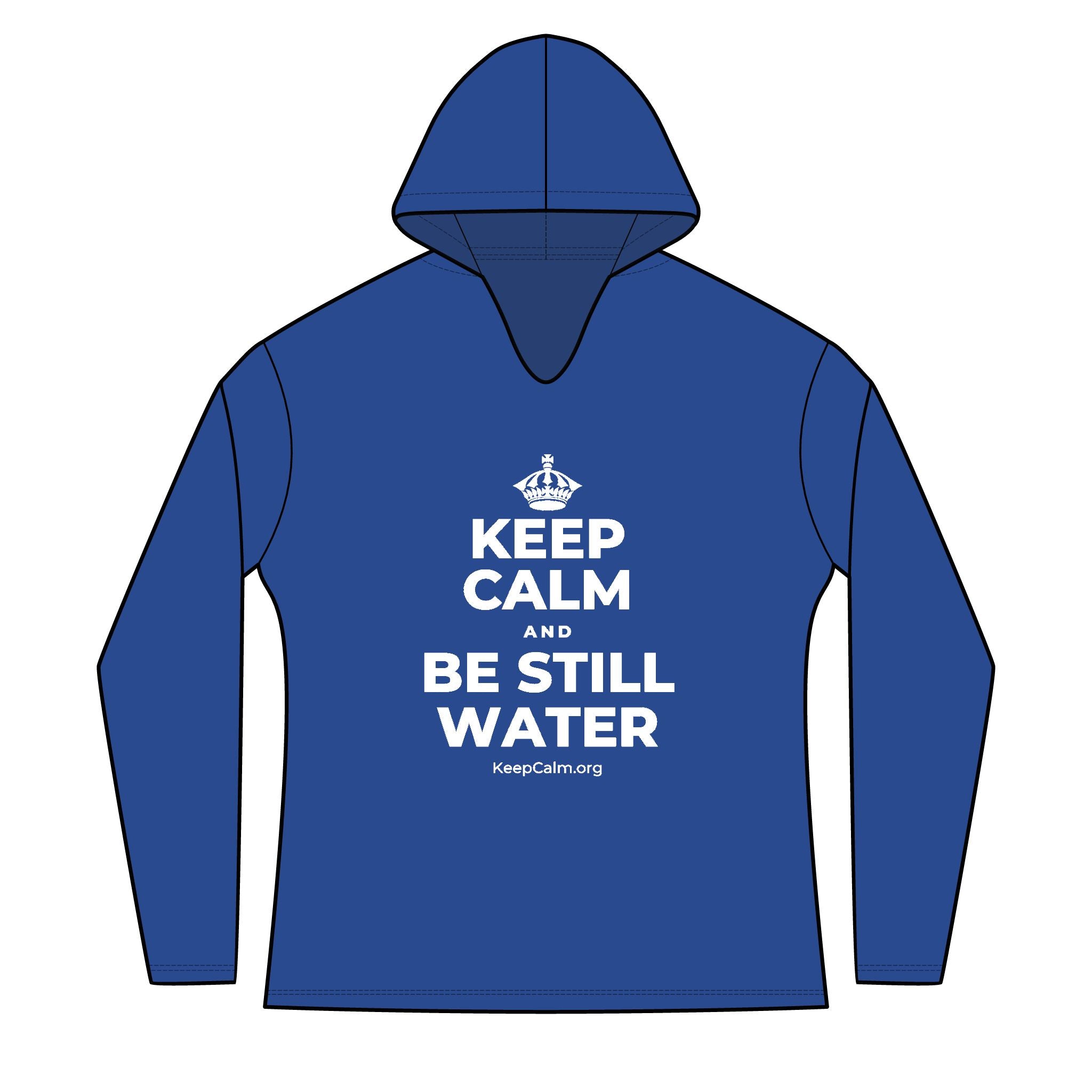 KEEP CALM AND BE STILL WATER Women's Long Sleeve Hoodie
