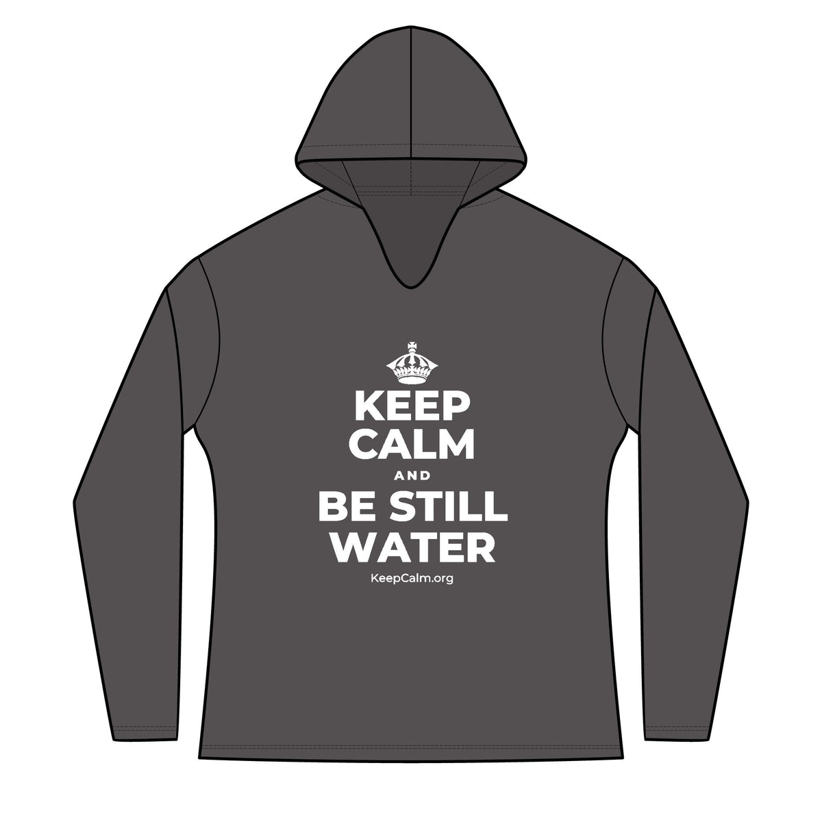 KEEP CALM AND BE STILL WATER Women's Long Sleeve Hoodie