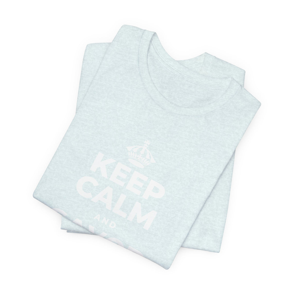 KEEP CALM AND SAVOR THIS MOMENT T-Shirt (Soft Cream–Heather Mauve)