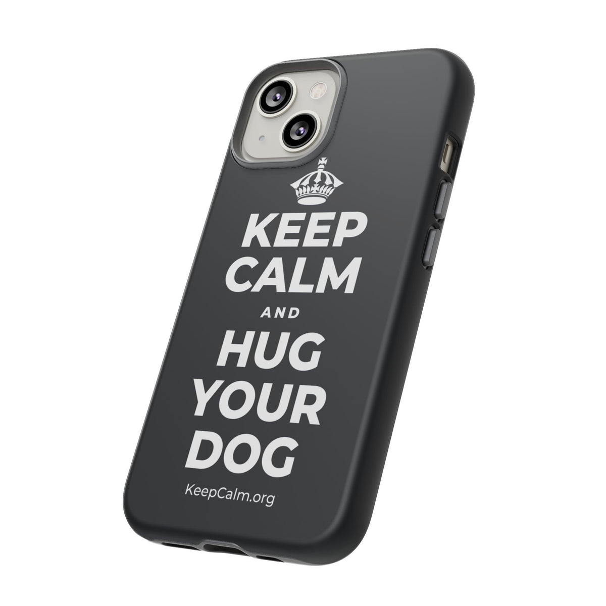 KEEP CALM AND HUG YOUR DOG Phone Case (Dark)