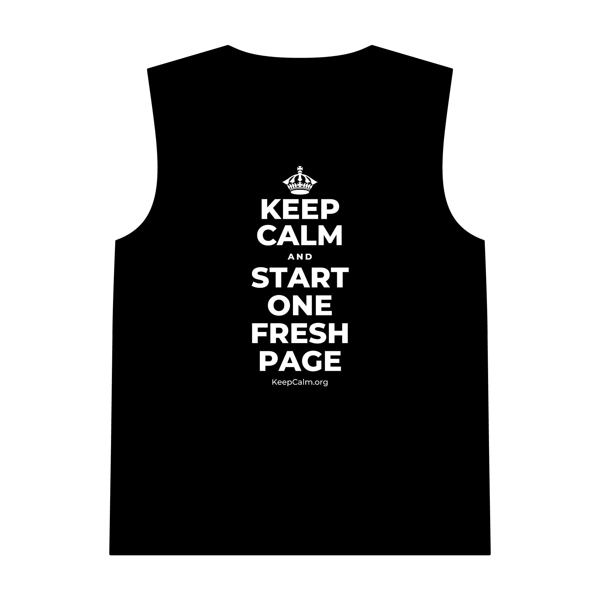KEEP CALM AND START ONE FRESH PAGE Tank Top