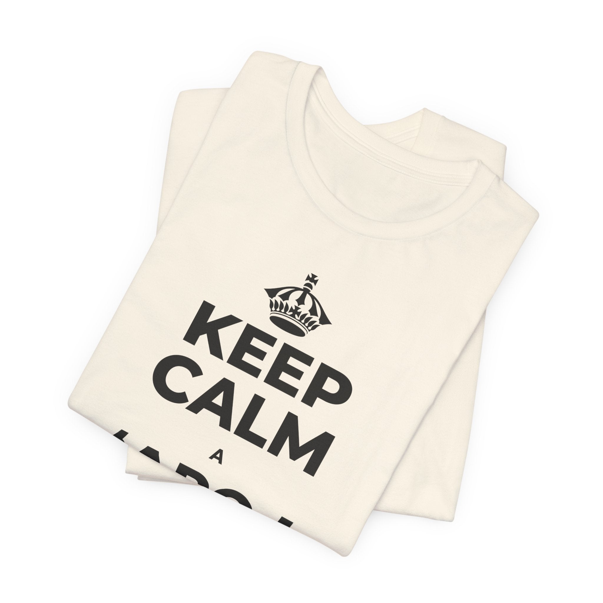 KEEP CALM A ʻAPO I KA MĀLIE T-Shirt (White–Asphalt)