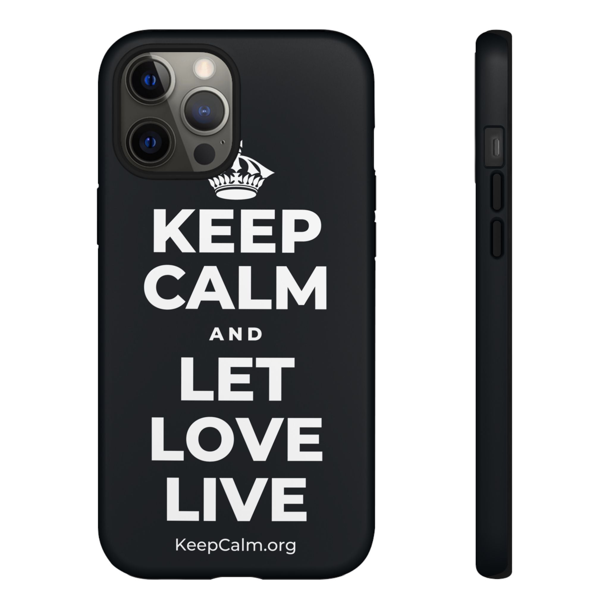 KEEP CALM AND LET LOVE LIVE Phone Case (Dark)