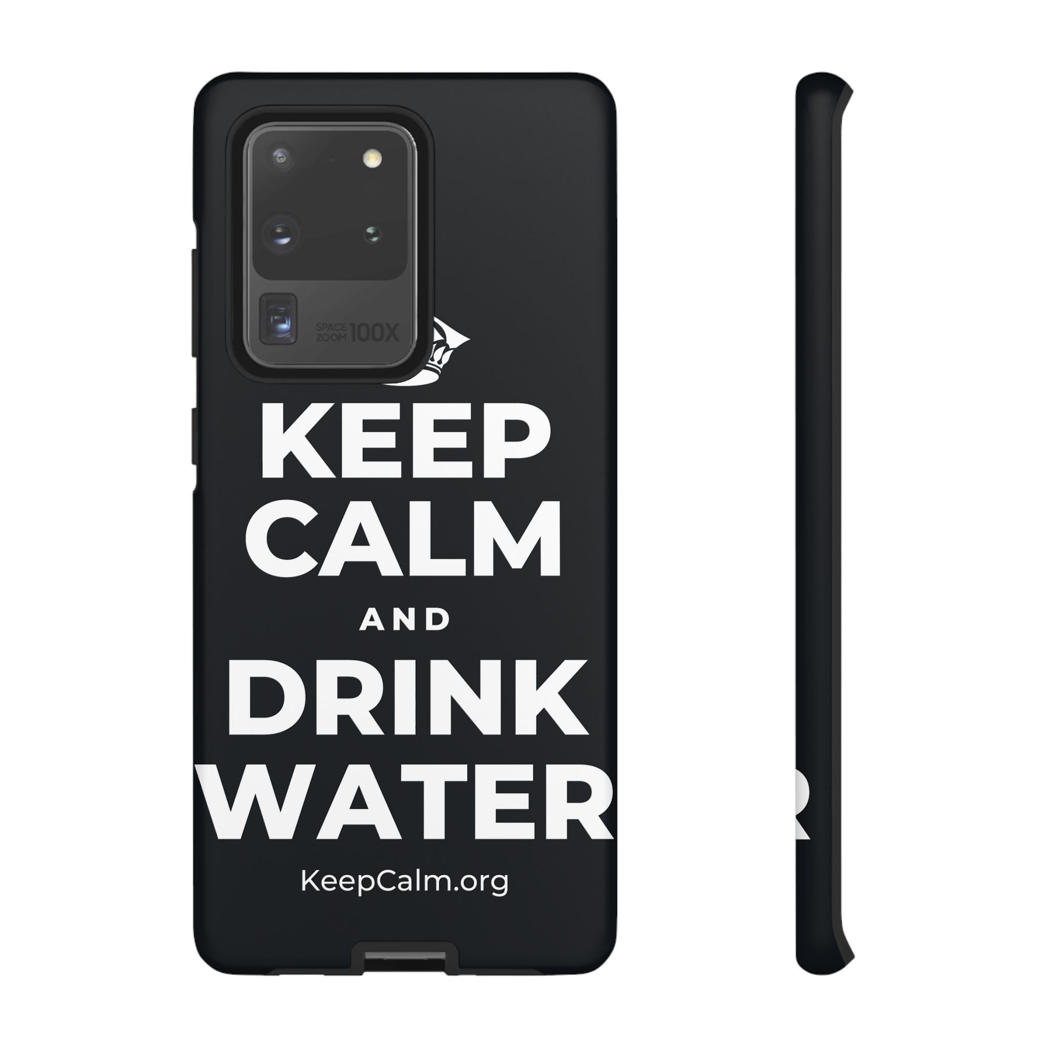 KEEP CALM AND DRINK WATER Phone Case (Dark)