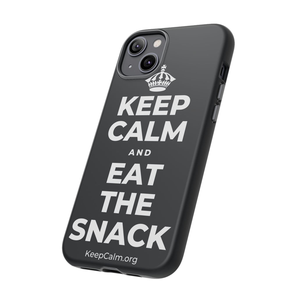 KEEP CALM AND EAT THE SNACK Phone Case (Dark)