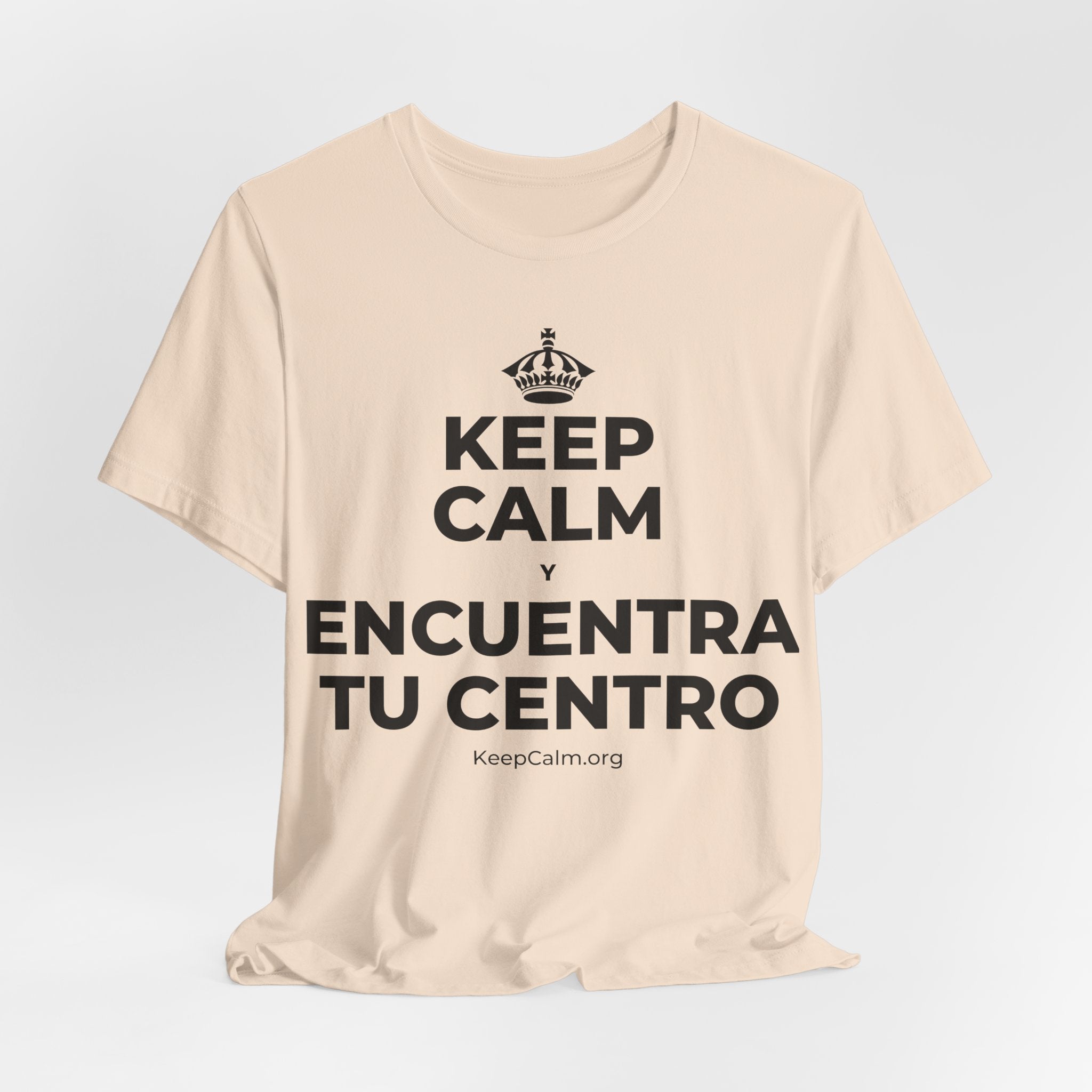KEEP CALM Y ENCUENTRA TU CENTRO T-Shirt (Soft Cream–Heather Mauve)