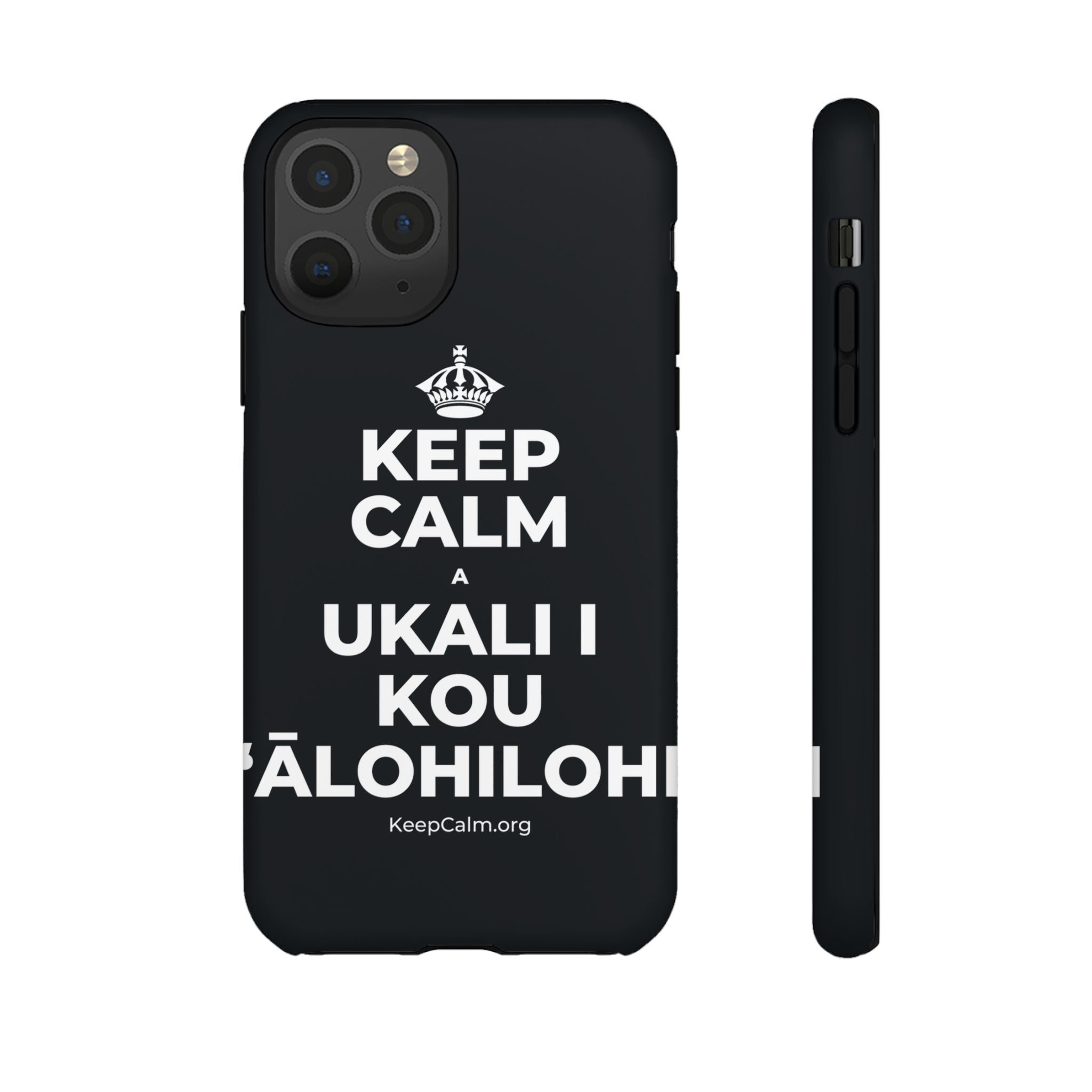 KEEP CALM A UKALI I KOU ʻĀLOHILOHI Phone Case (Dark)