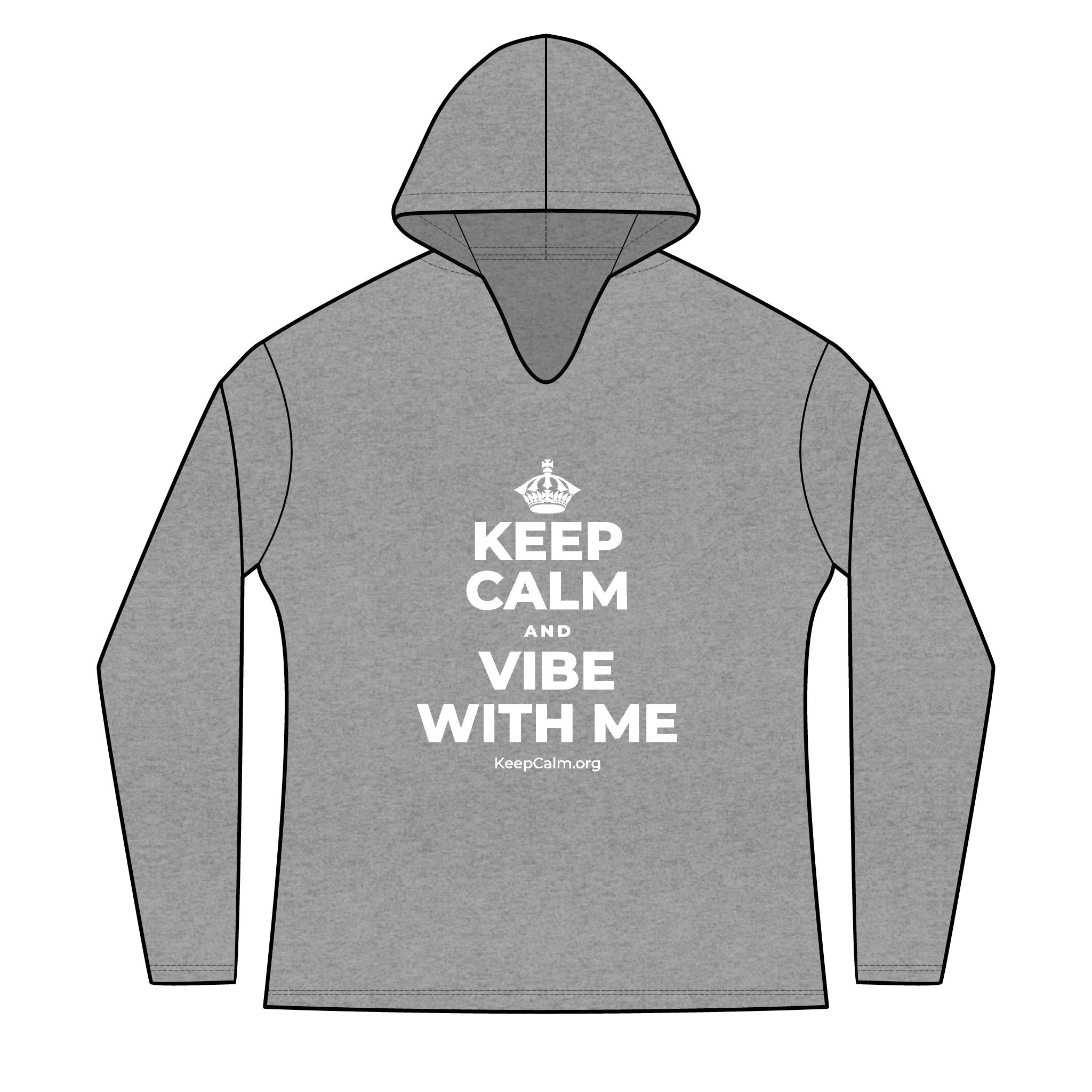 KEEP CALM AND VIBE WITH ME Women's Long Sleeve Hoodie