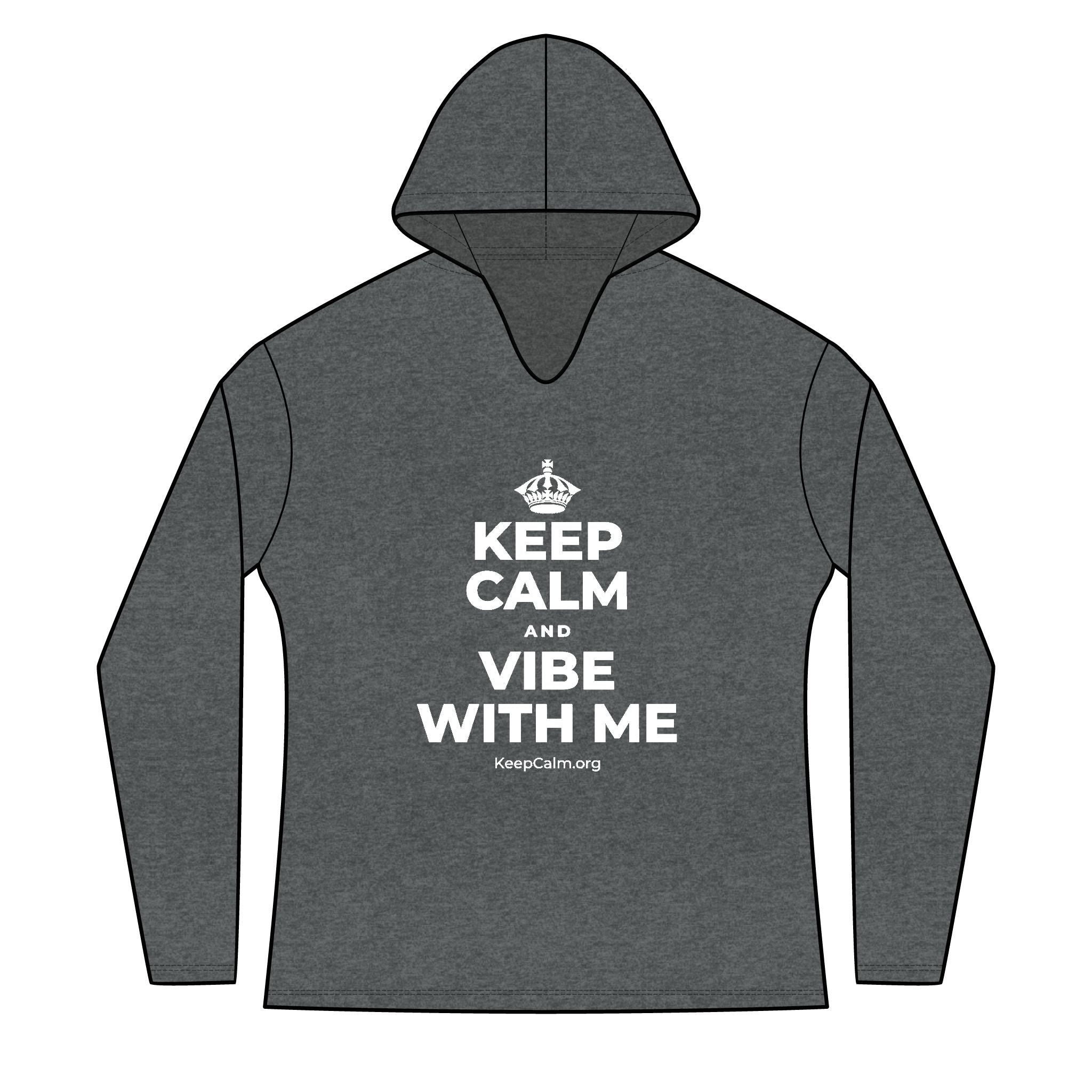 KEEP CALM AND VIBE WITH ME Women's Long Sleeve Hoodie