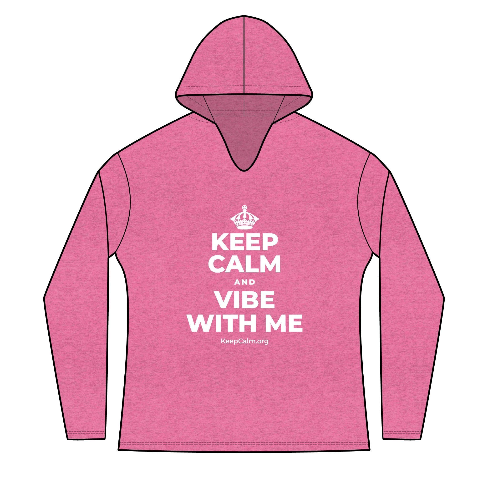 KEEP CALM AND VIBE WITH ME Women's Long Sleeve Hoodie