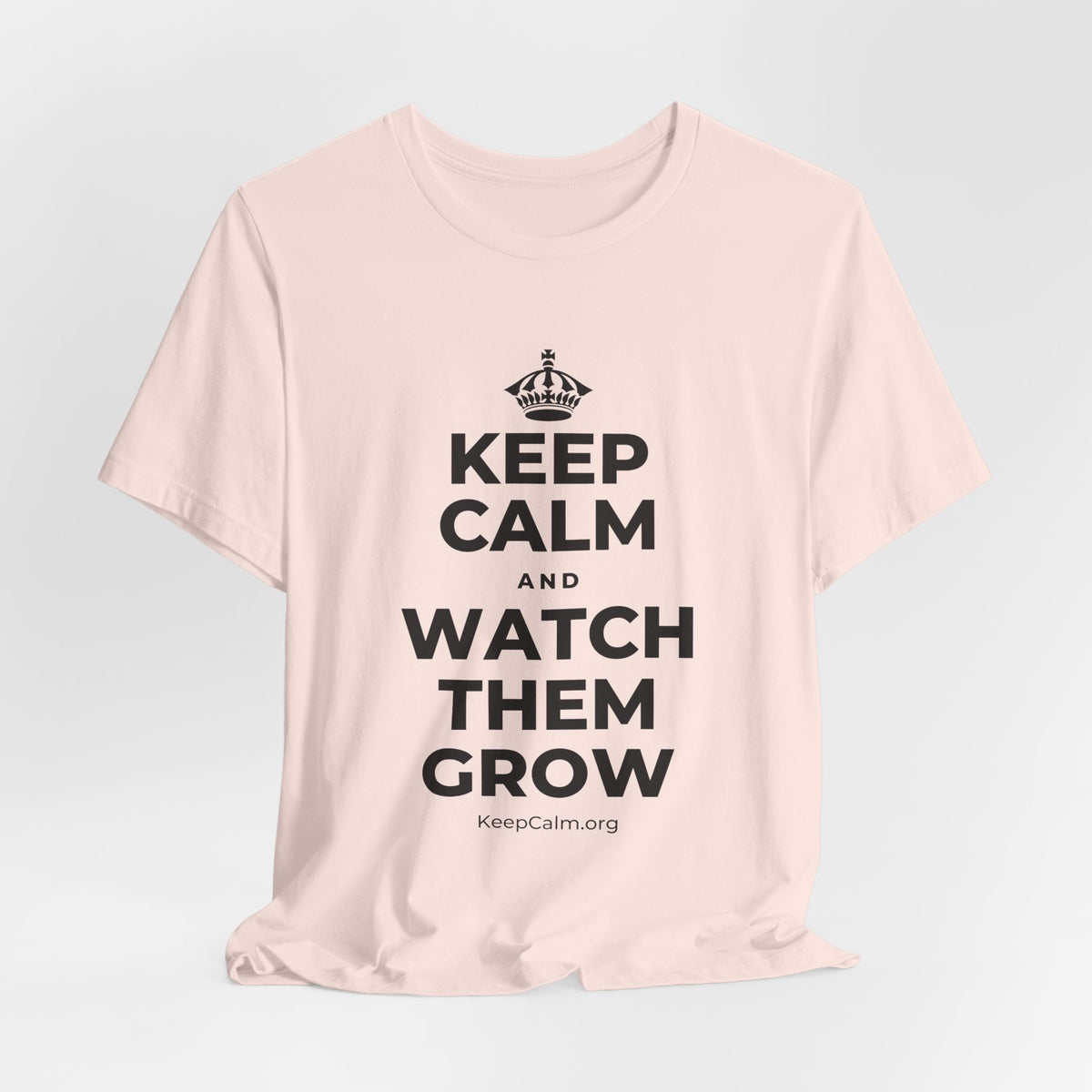 KEEP CALM AND WATCH THEM GROW T-Shirt (Soft Cream–Heather Mauve)