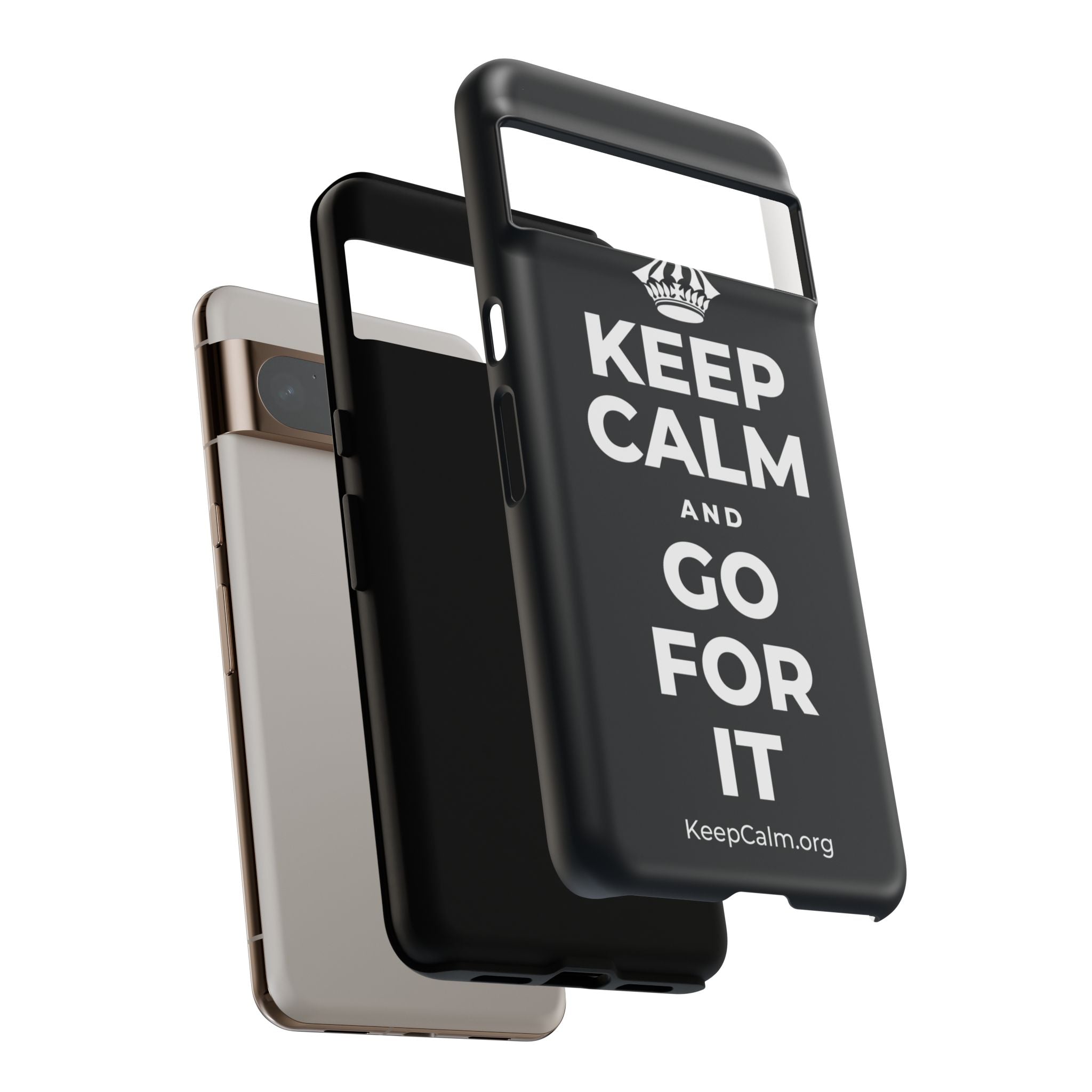 KEEP CALM AND GO FOR IT Phone Case (Dark)
