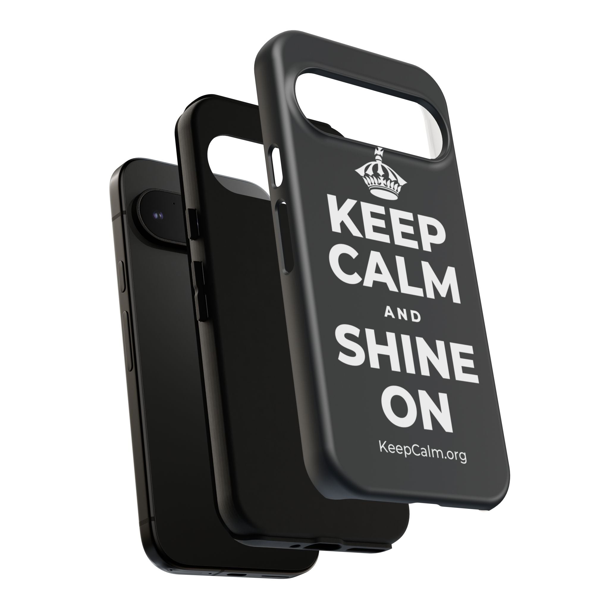 KEEP CALM AND SHINE ON Phone Case (Dark)