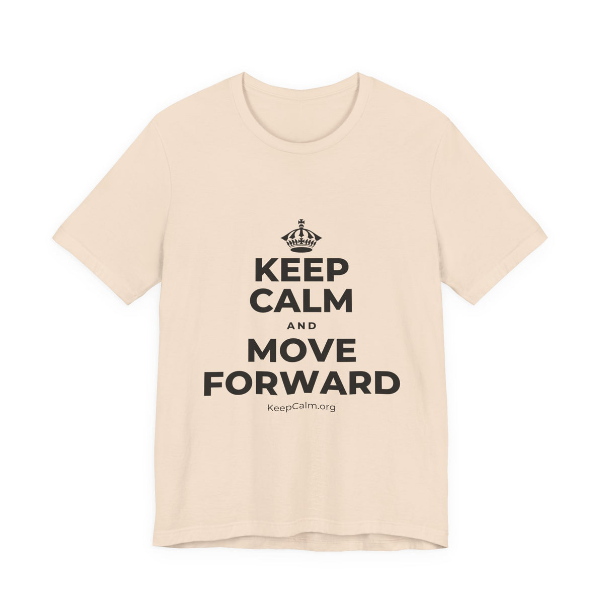KEEP CALM AND MOVE FORWARD T-Shirt (Soft Cream–Heather Mauve)