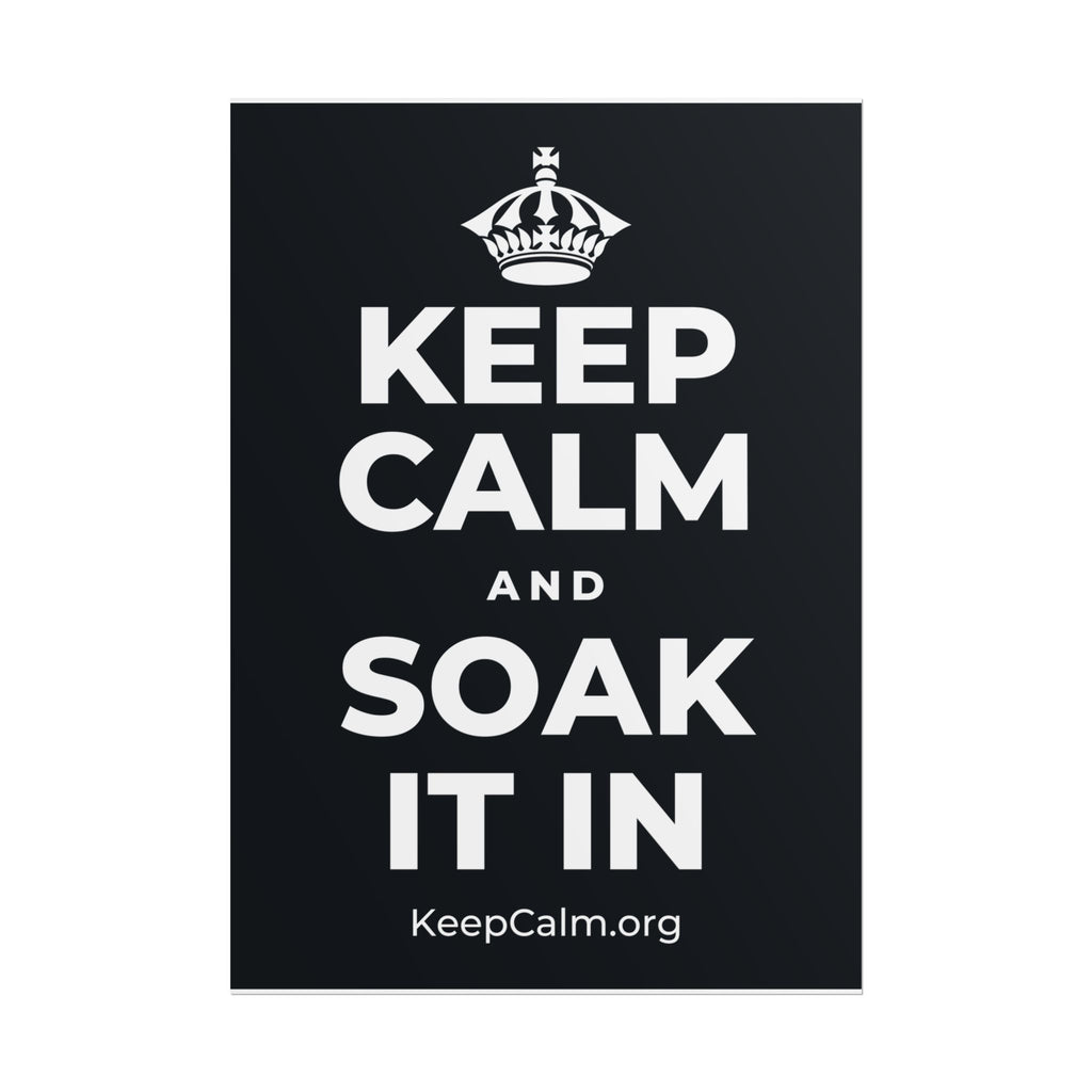 KEEP CALM AND SOAK IT IN Poster (Dark)