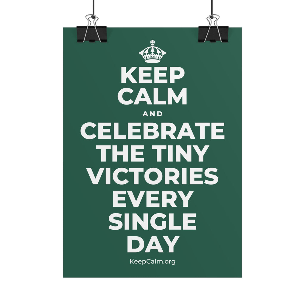 KEEP CALM AND CELEBRATE THE TINY VICTORIES EVERY SINGLE DAY Poster