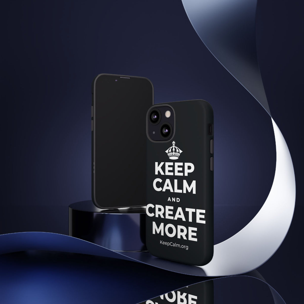 KEEP CALM AND CREATE MORE Phone Case (Dark)