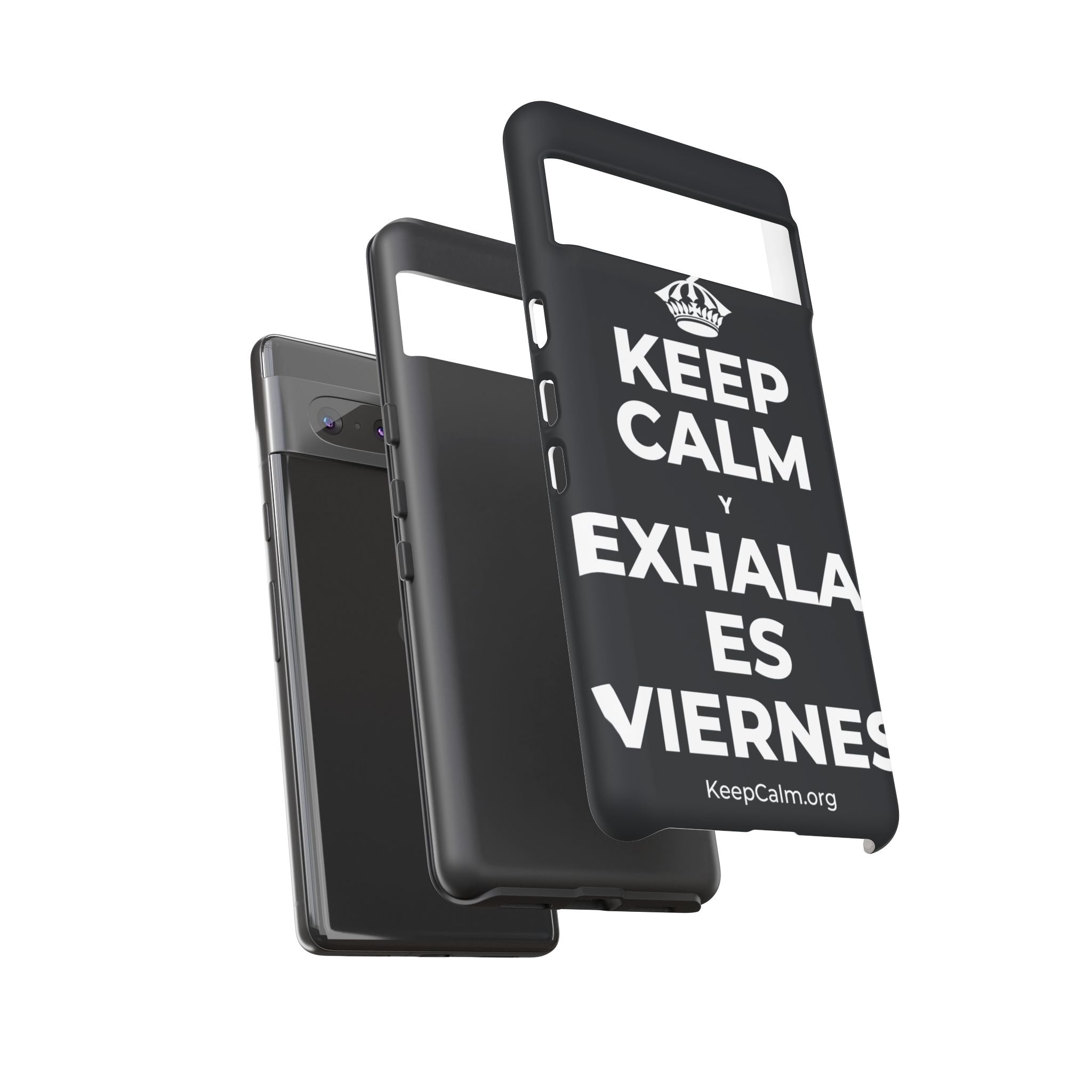 KEEP CALM Y EXHALA, ES VIERNES Phone Case (Dark)