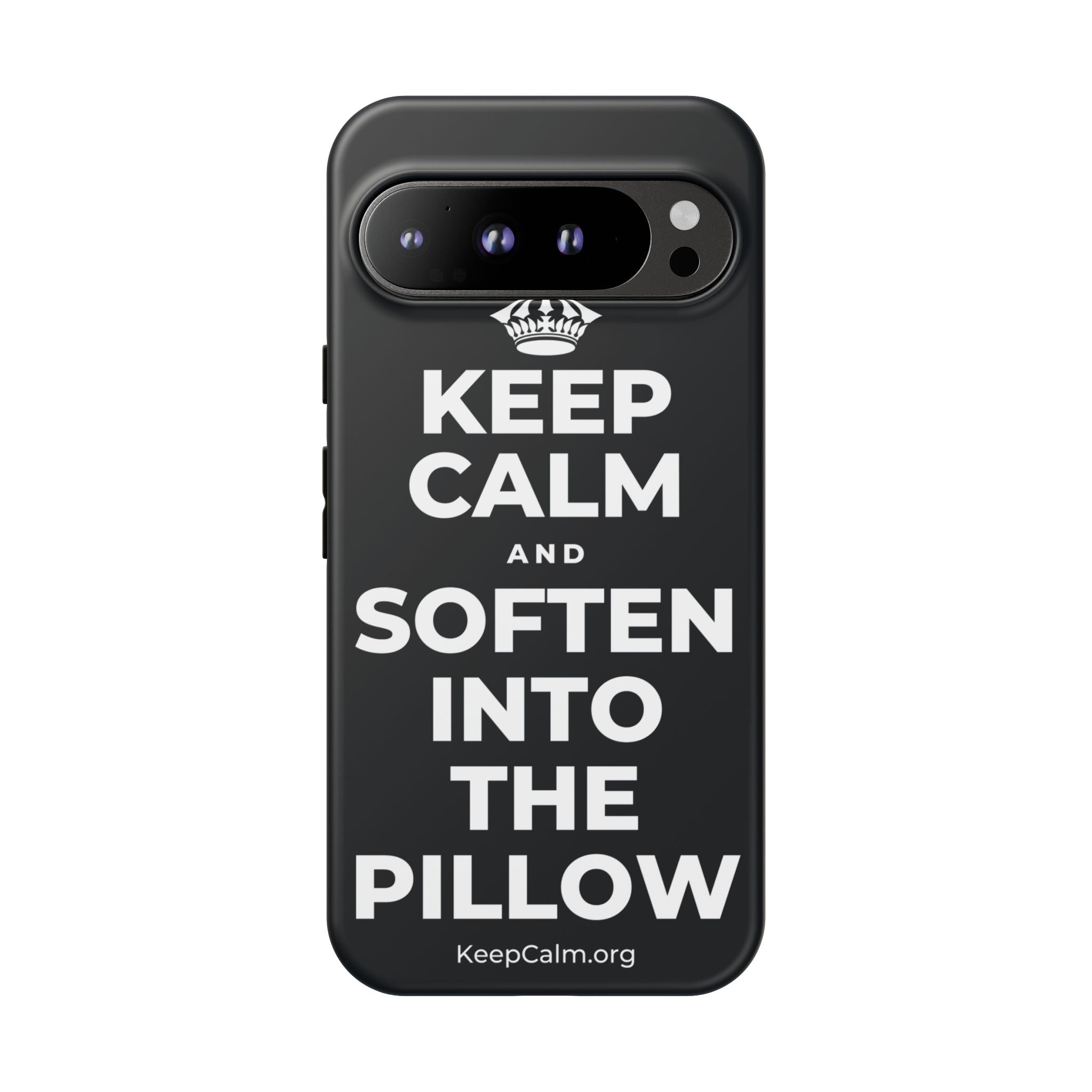 KEEP CALM AND SOFTEN INTO THE PILLOW Phone Case (Dark)