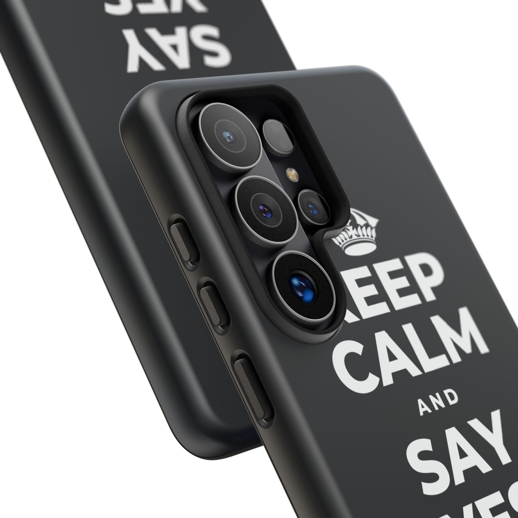 KEEP CALM AND SAY YES TO JOY Phone Case (Dark)
