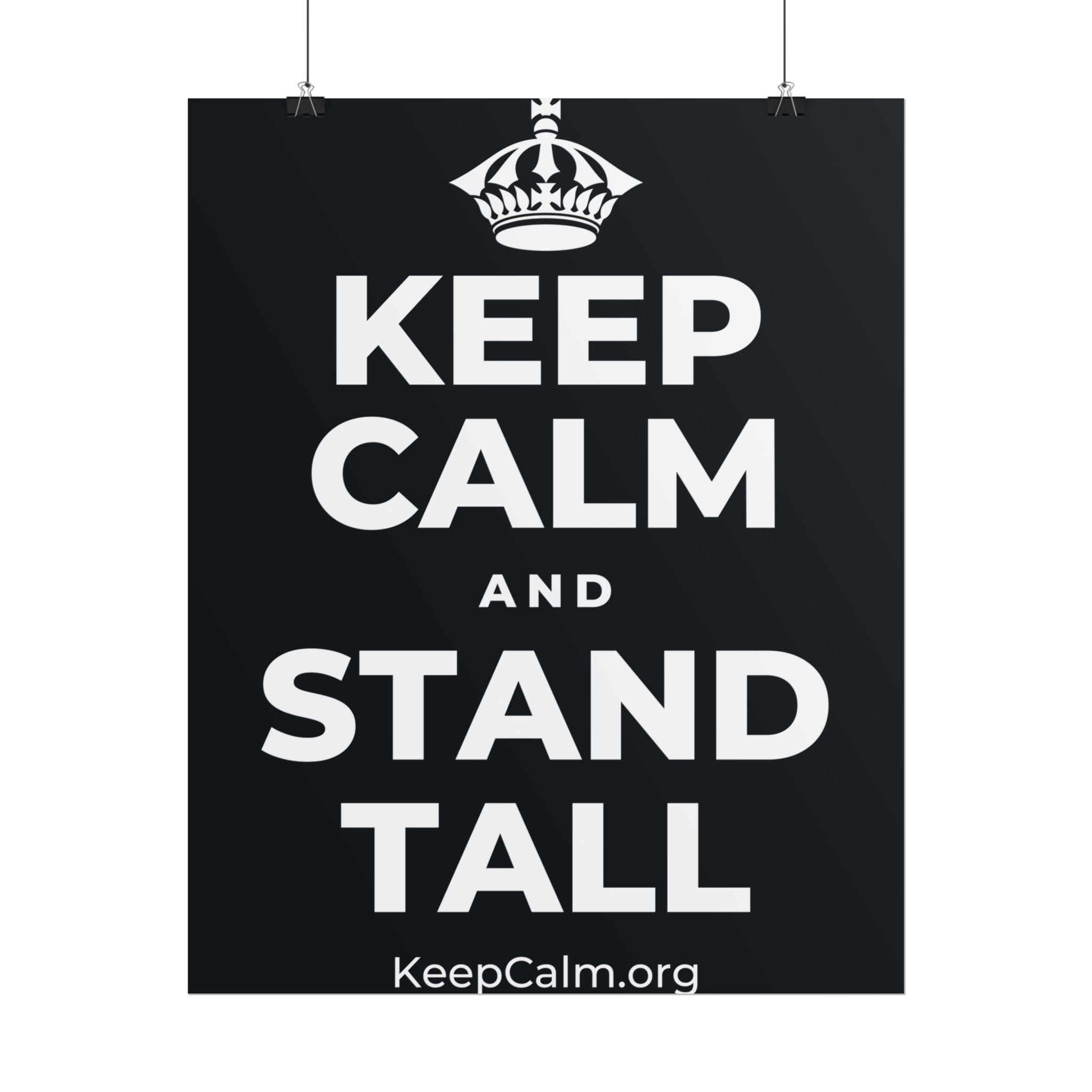 KEEP CALM AND STAND TALL Poster (Dark)