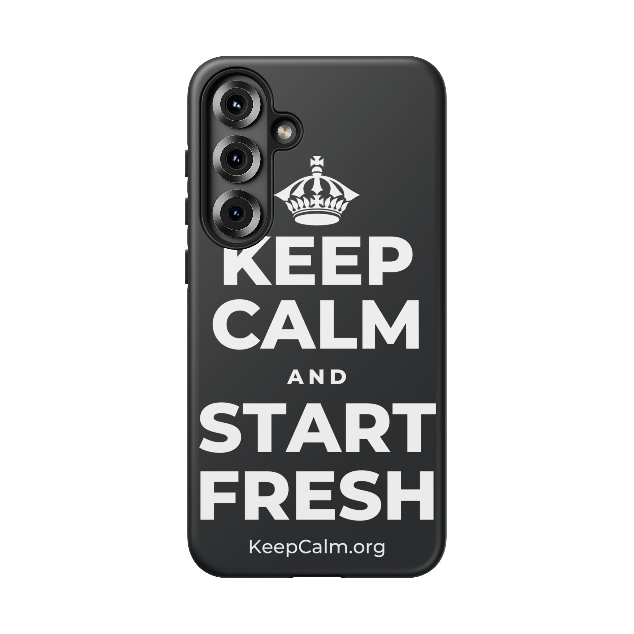 KEEP CALM AND START FRESH Phone Case (Dark)