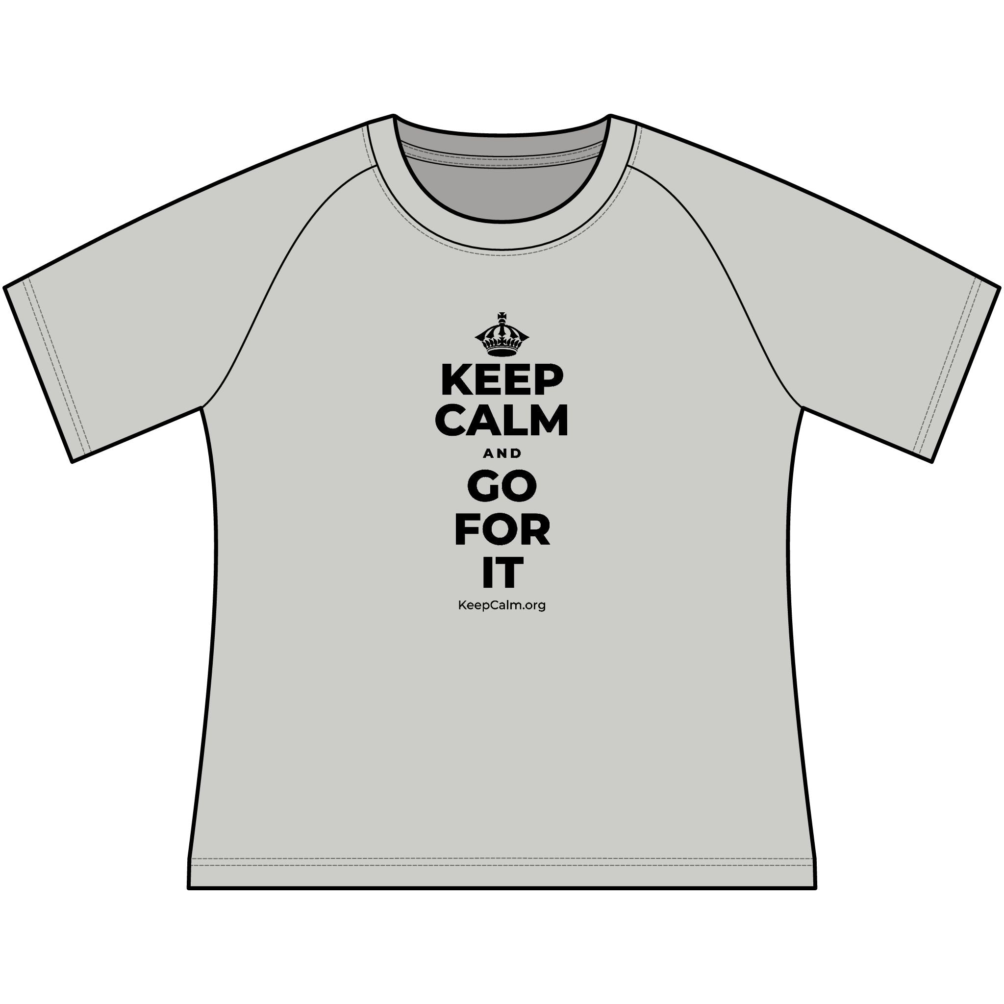 KEEP CALM AND GO FOR IT Women's Raglan Tee