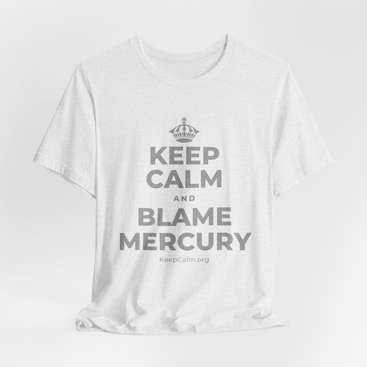 KEEP CALM AND BLAME MERCURY T-Shirt (Soft Cream–Heather Mauve)