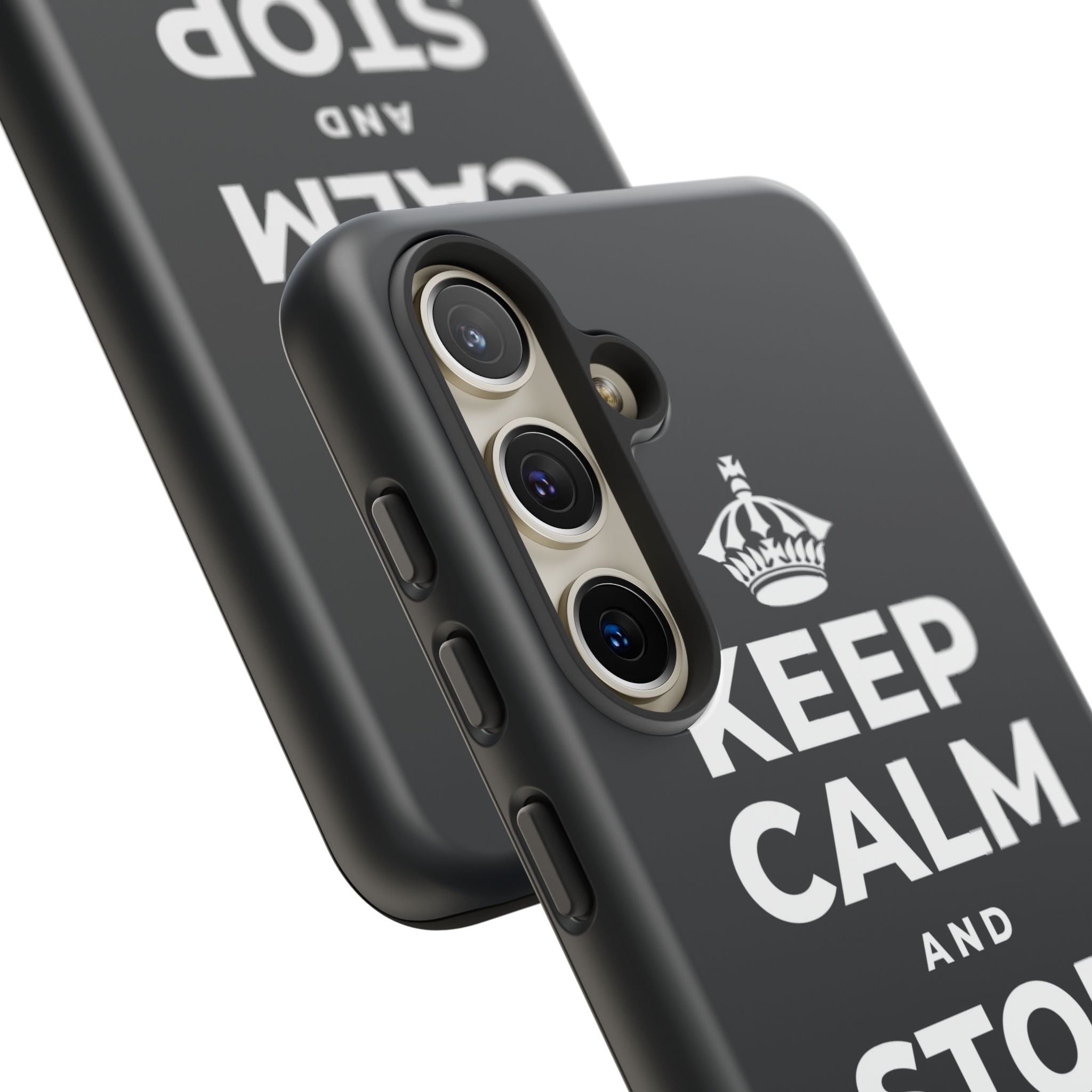 KEEP CALM AND STOP FORCING IT Phone Case (Dark)