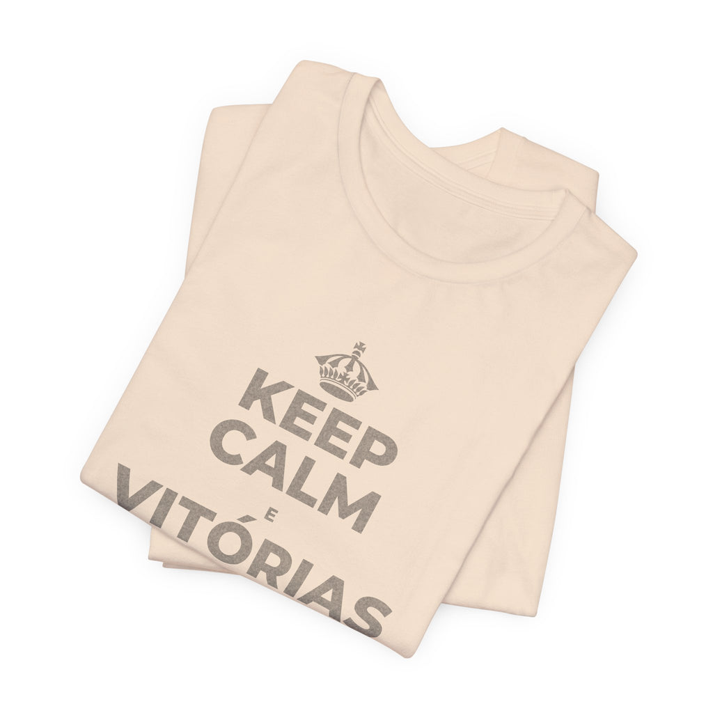 KEEP CALM E VITÓRIAS PEQUENAS, SEMANA GRANDE T-Shirt (Soft Cream–Heather Mauve)