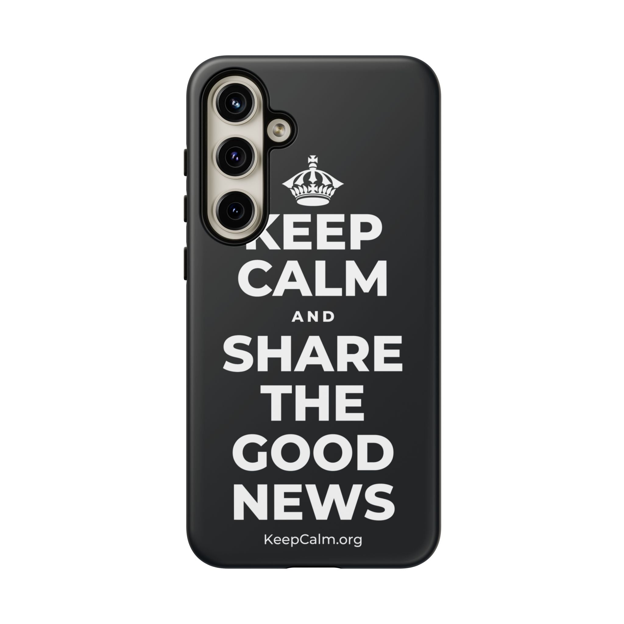 KEEP CALM AND SHARE THE GOOD NEWS Phone Case (Dark)